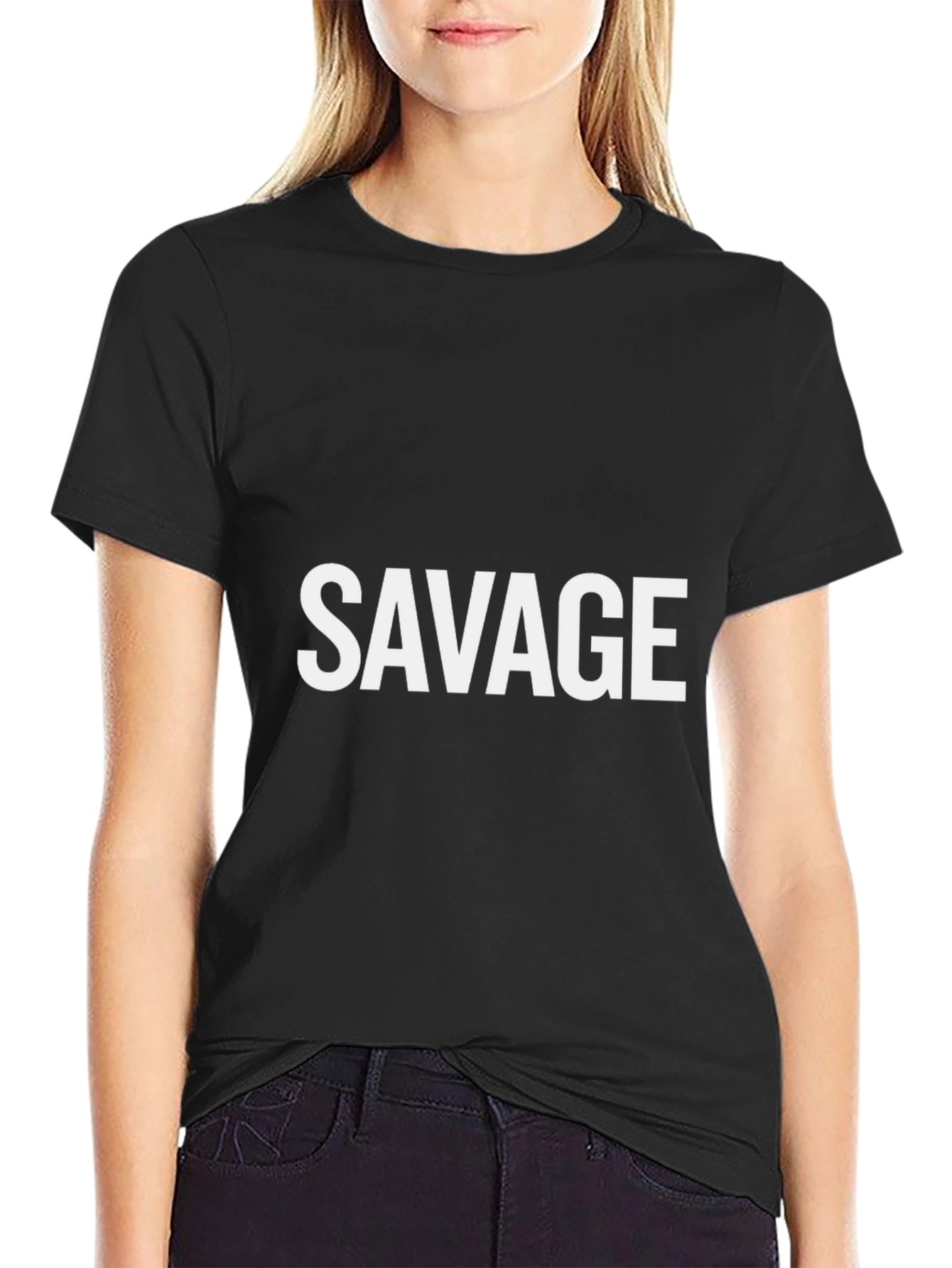 Savage Graphic T-Shirt - Bold Black Tee