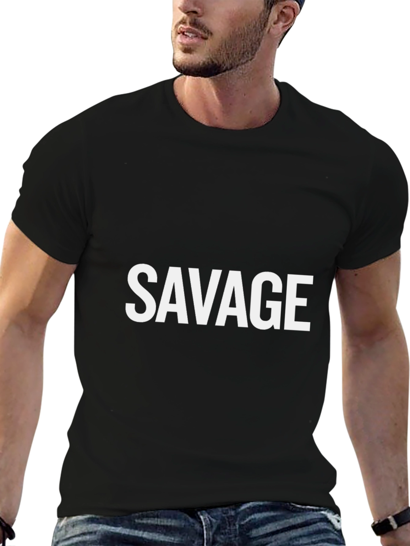 Savage Graphic T-Shirt - Bold Black Tee