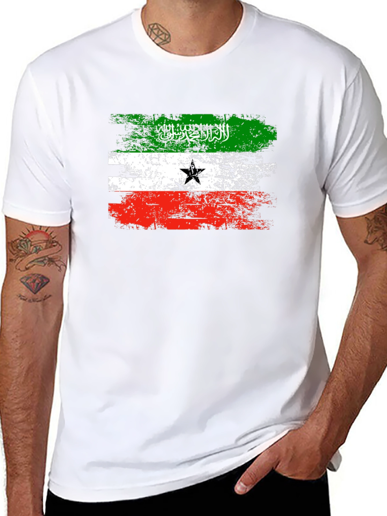 Somaliland Flag T-Shirt - Distressed Design