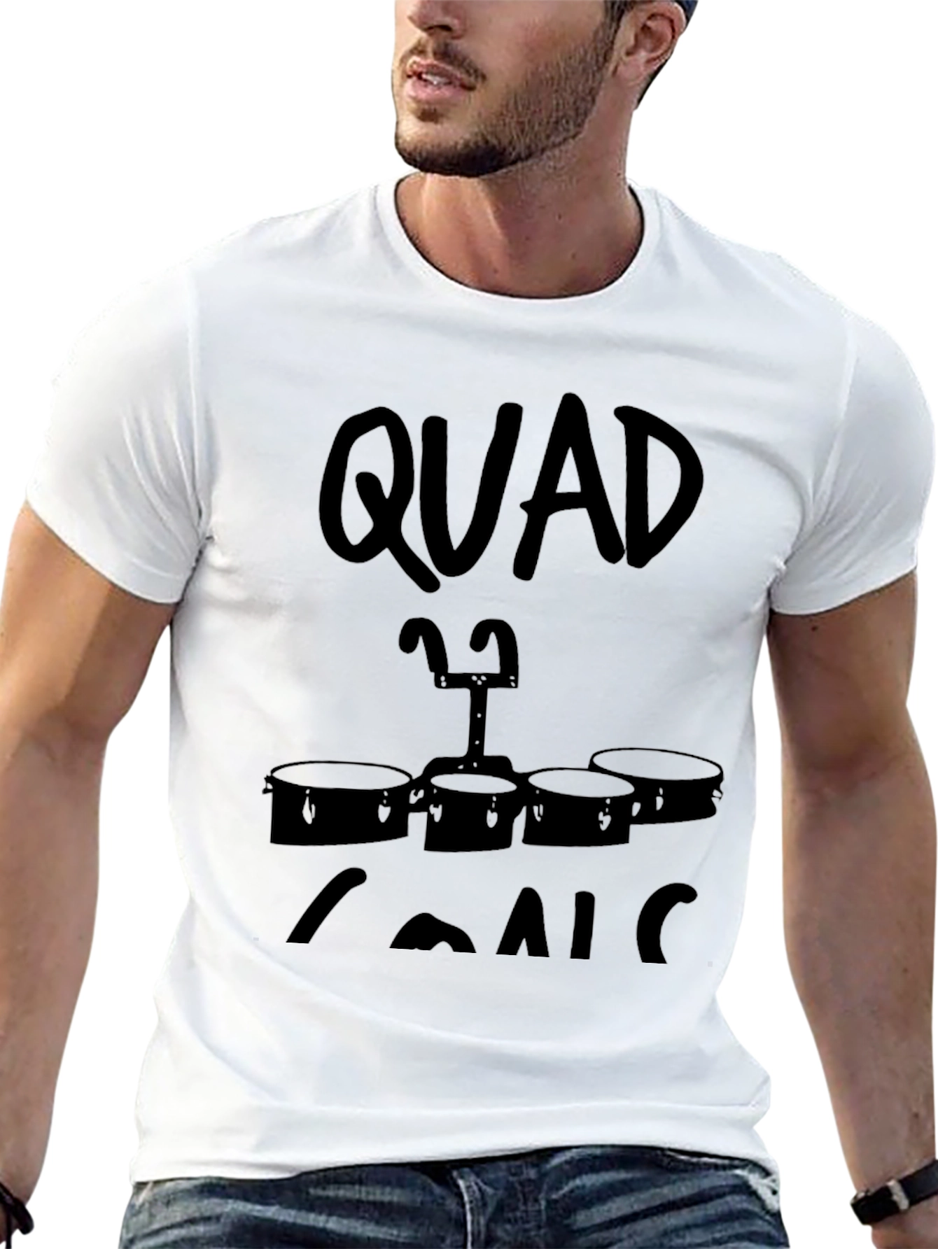 Quad T Shirt Snare Drum Band Tee