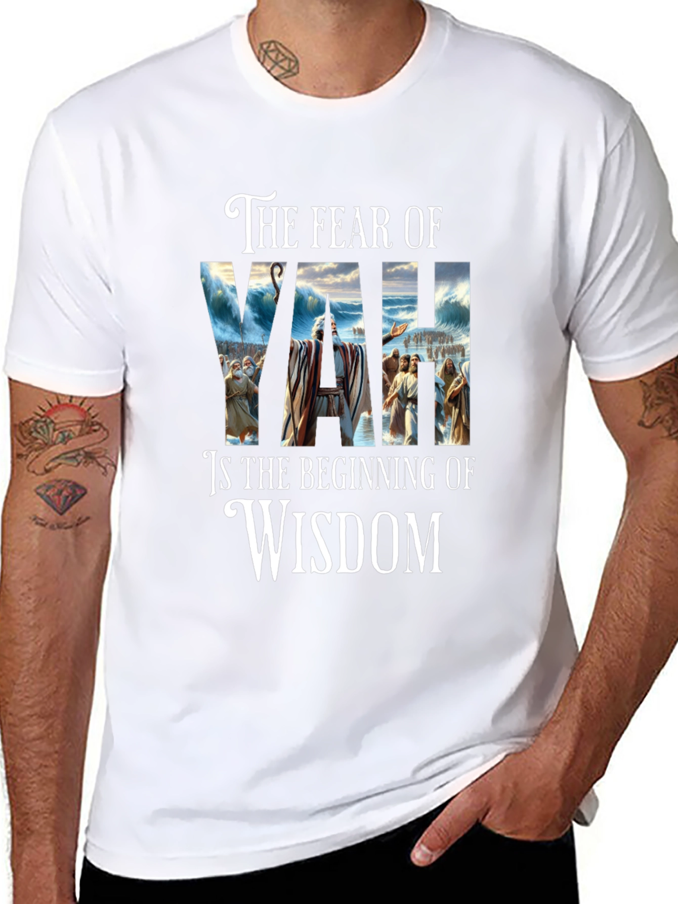 Fear of YAH Wisdom T-Shirt | Religious Graphic Tee