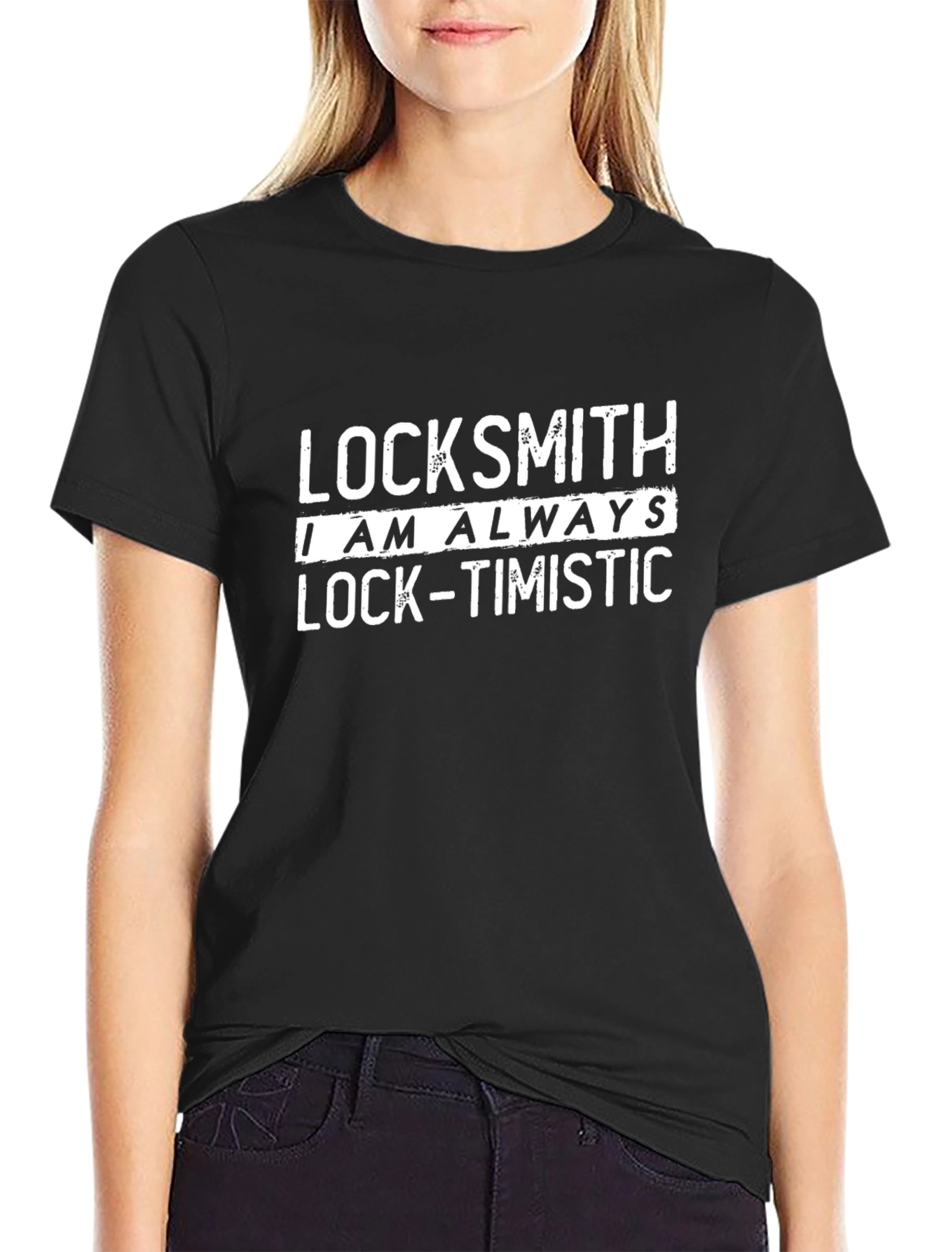 Locksmith Humor Graphic T-Shirt - Lock-Timistic