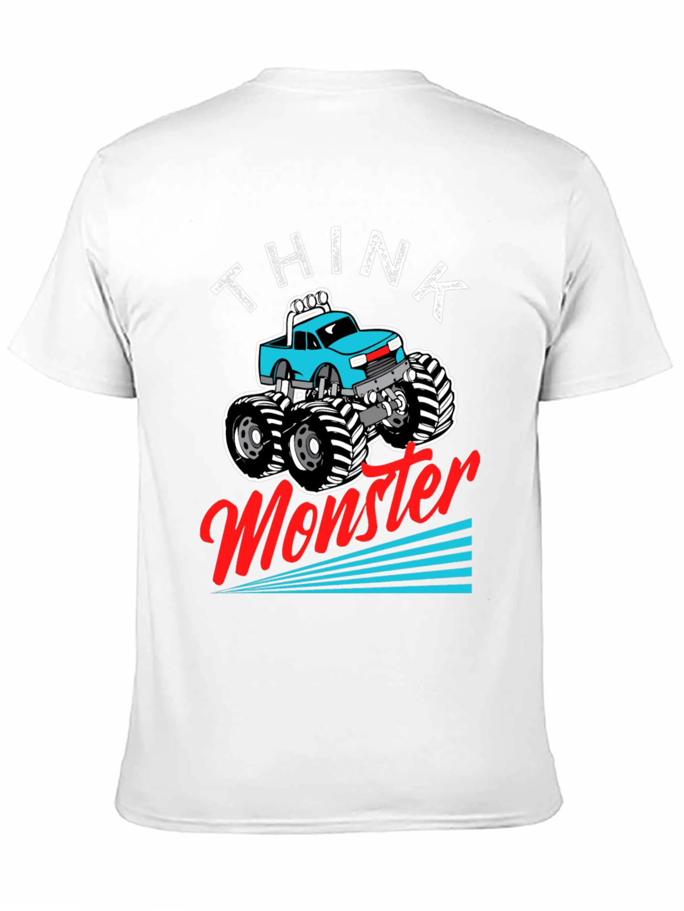 Think Monster Truck Graphic Tee - Black Cotton Blend