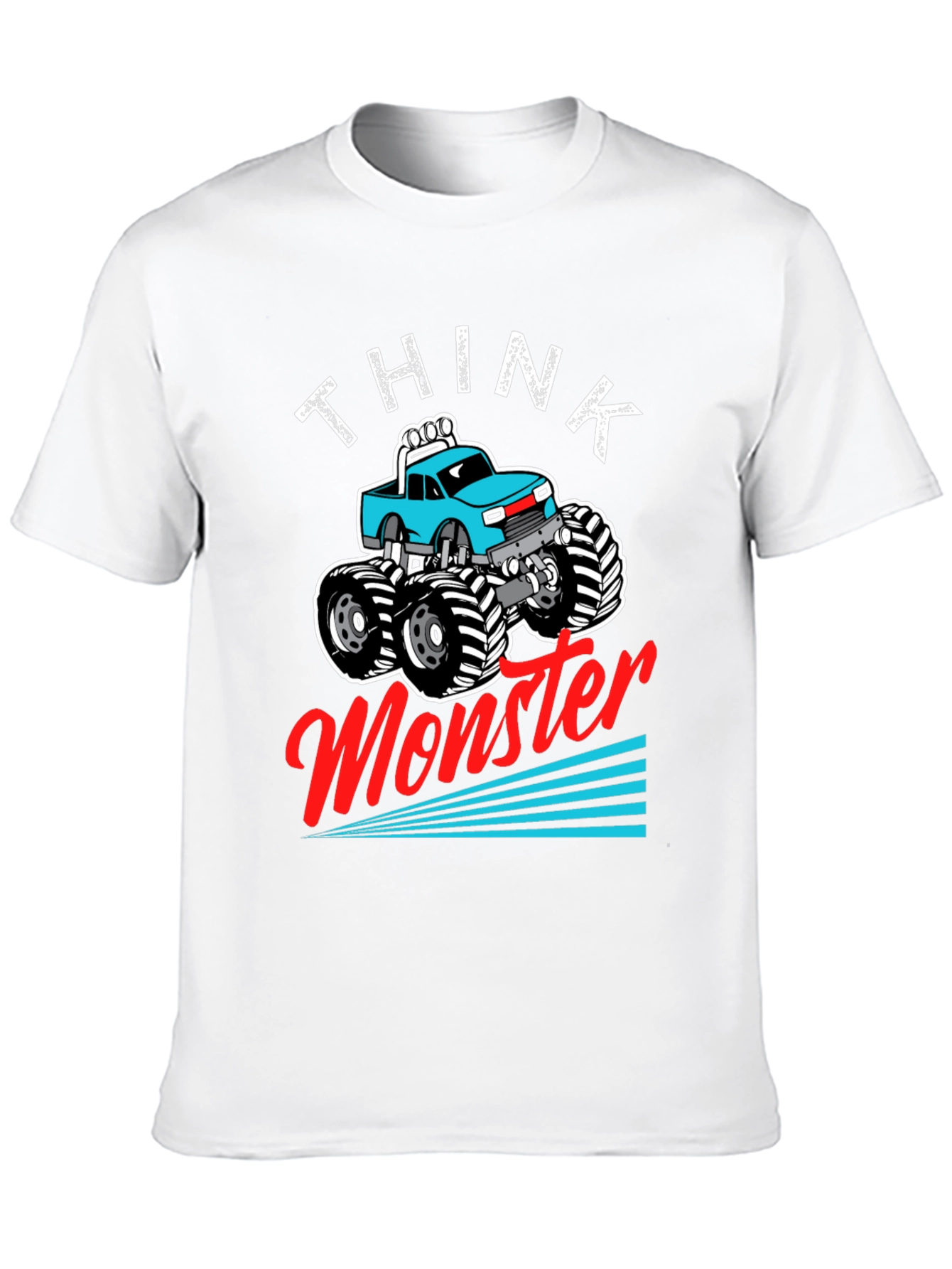 Think Monster Truck Graphic Tee - Black Cotton Blend