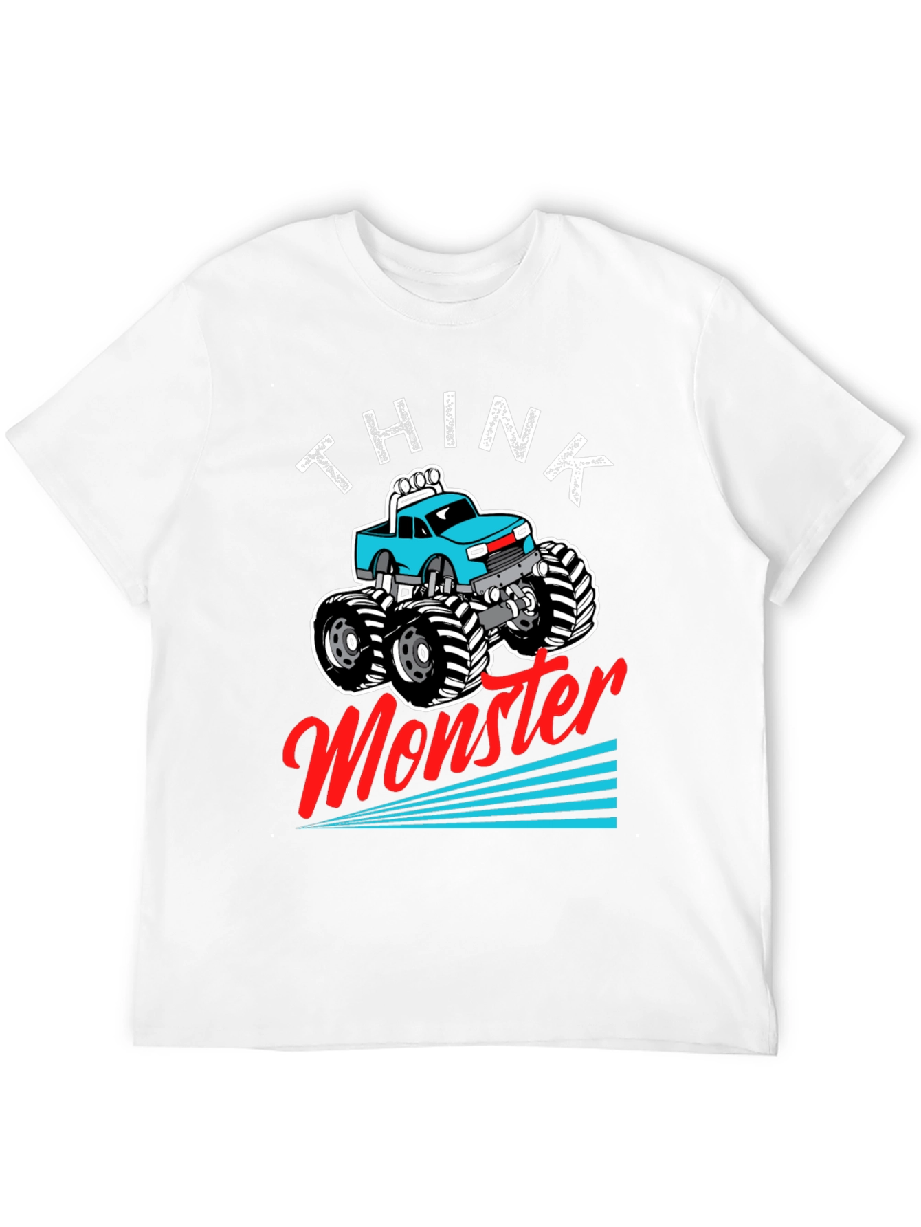 Think Monster Truck Graphic Tee - Black Cotton Blend