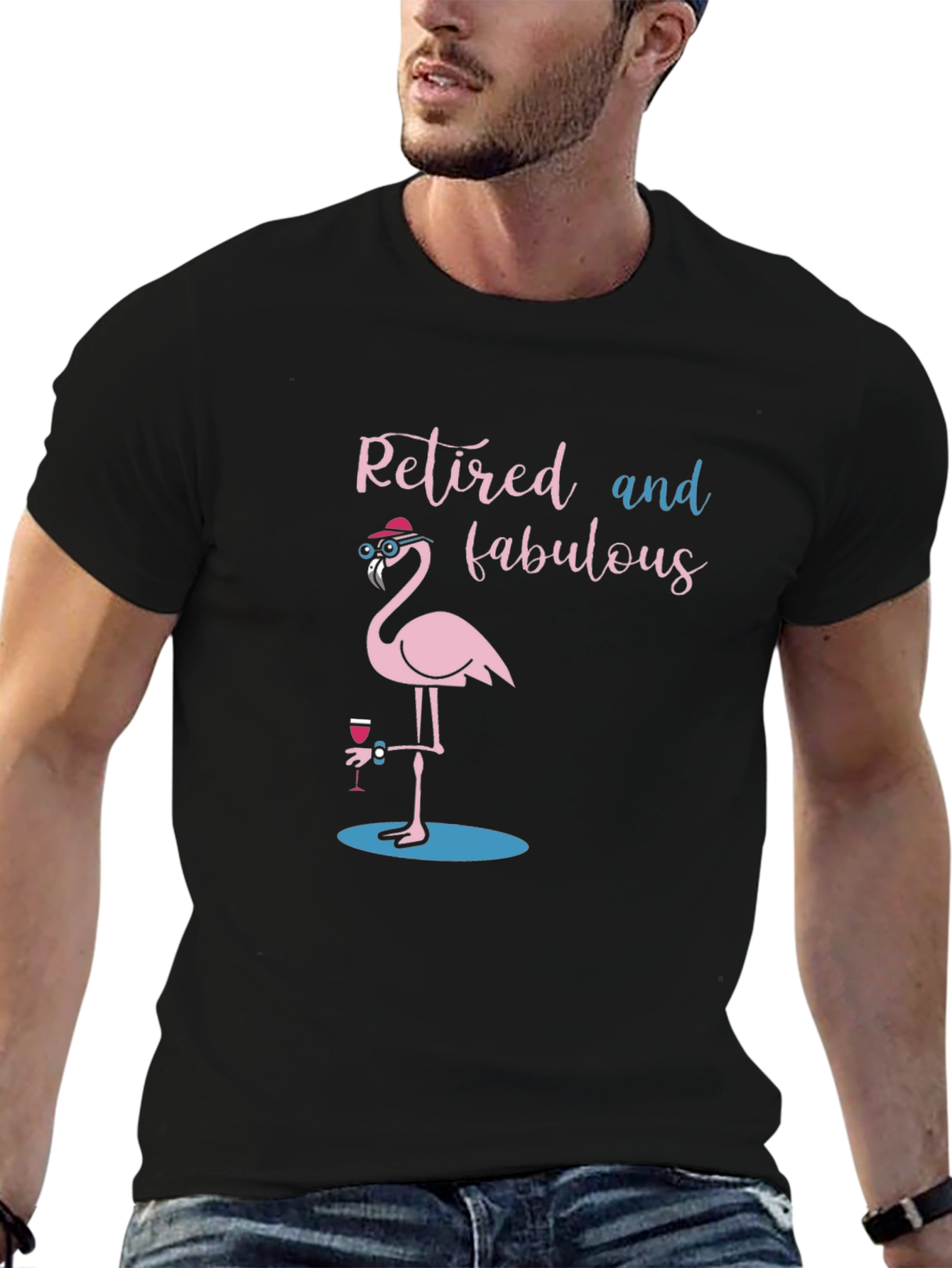 Retired and Fabulous Flamingo T-Shirt