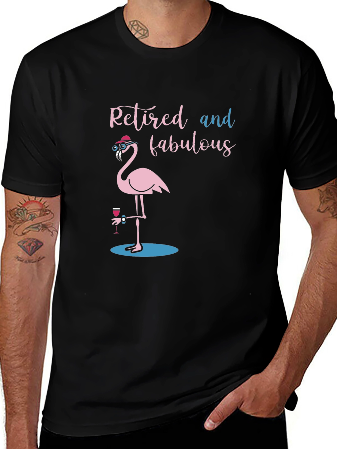Retired and Fabulous Flamingo T-Shirt