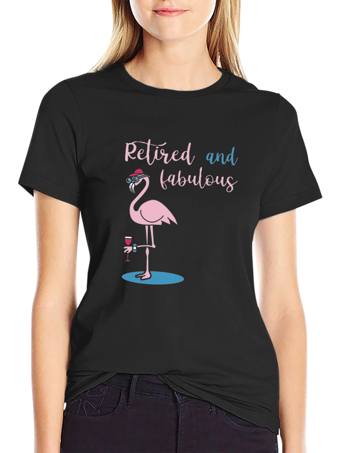Retired and Fabulous Flamingo T-Shirt