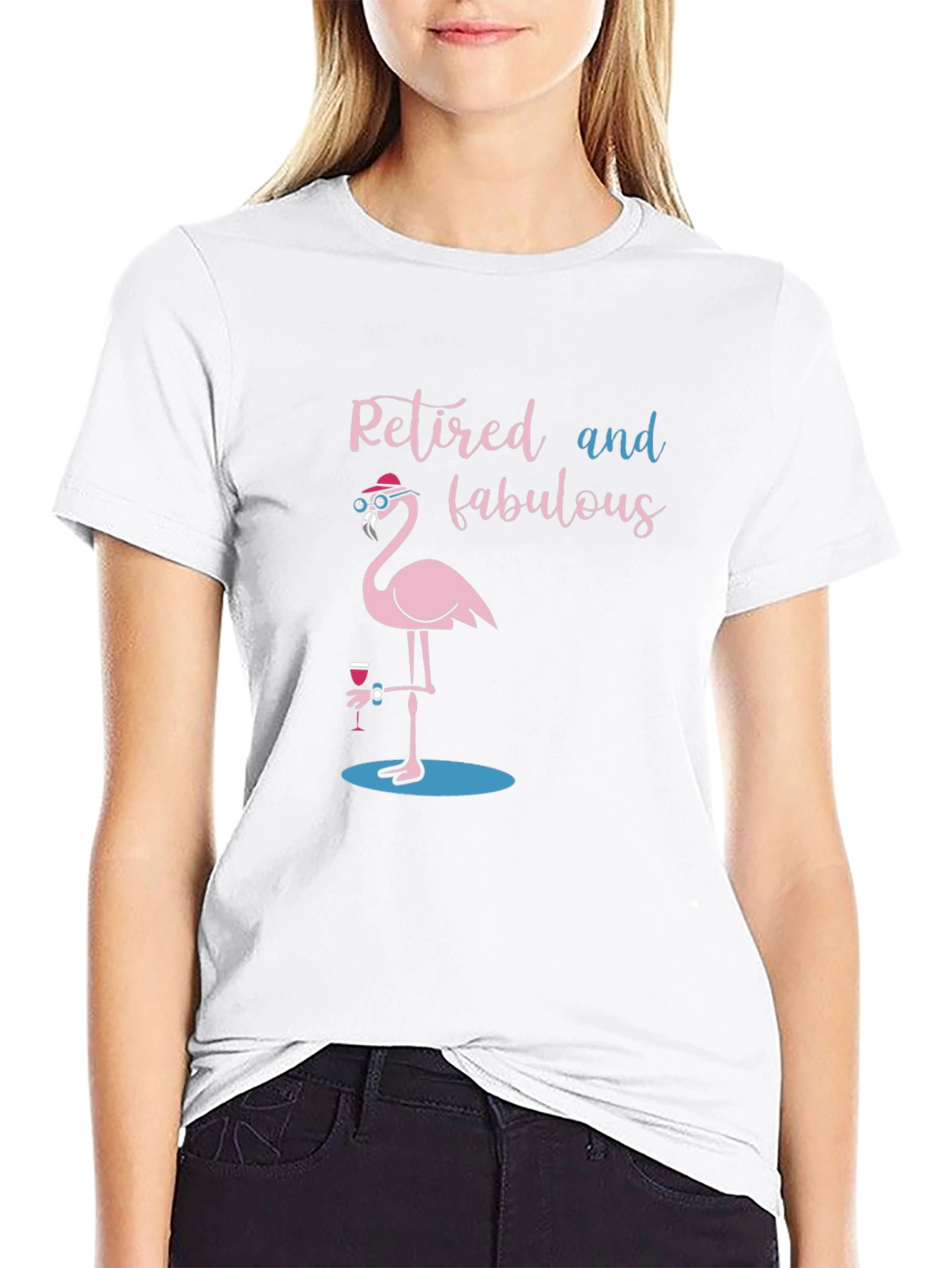 Retired and Fabulous Flamingo T-Shirt