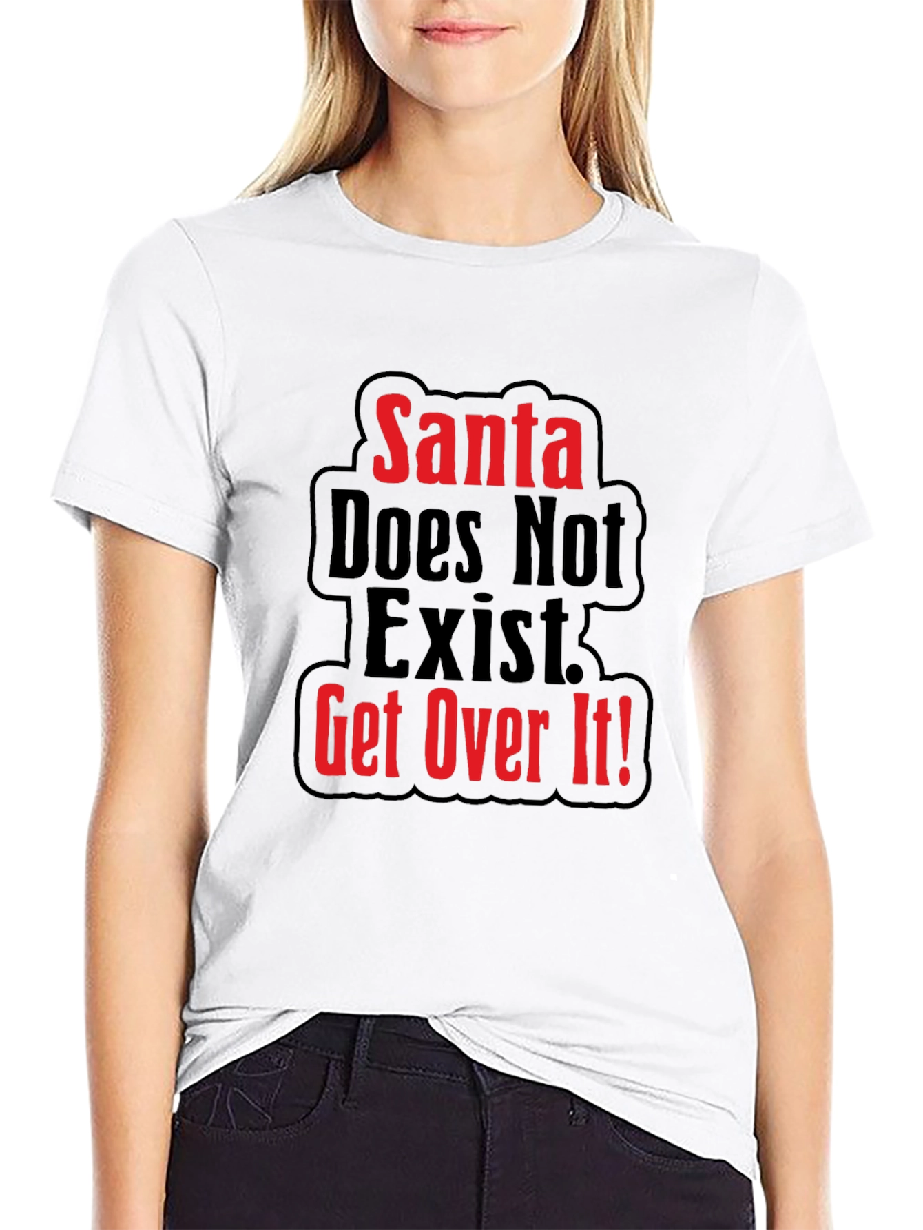 Santa Doesnt Exist Graphic Tee - Adult Humor