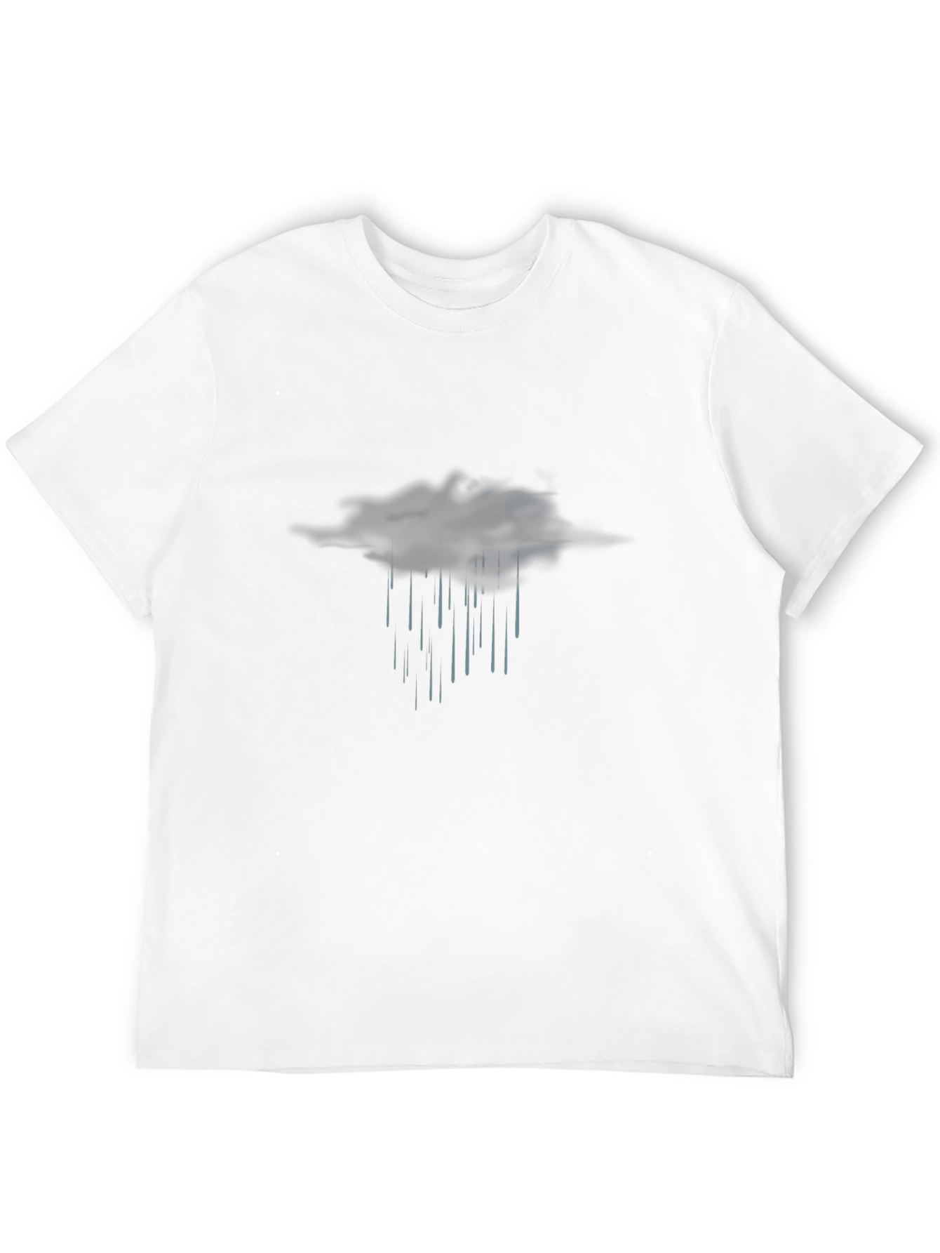 Rain Cloud Graphic Tee - Black Casual T-Shirt