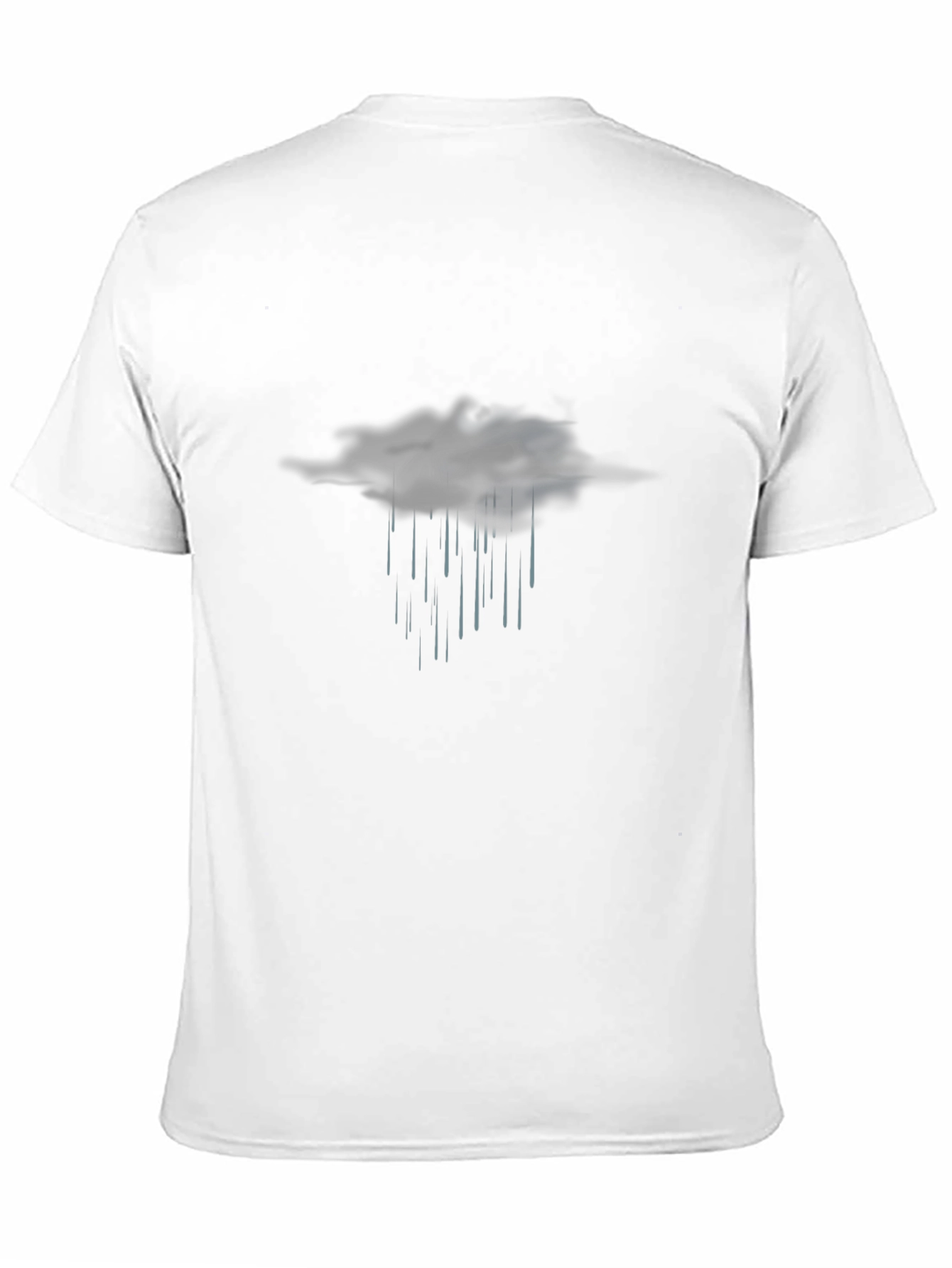 Rain Cloud Graphic Tee - Black Casual T-Shirt