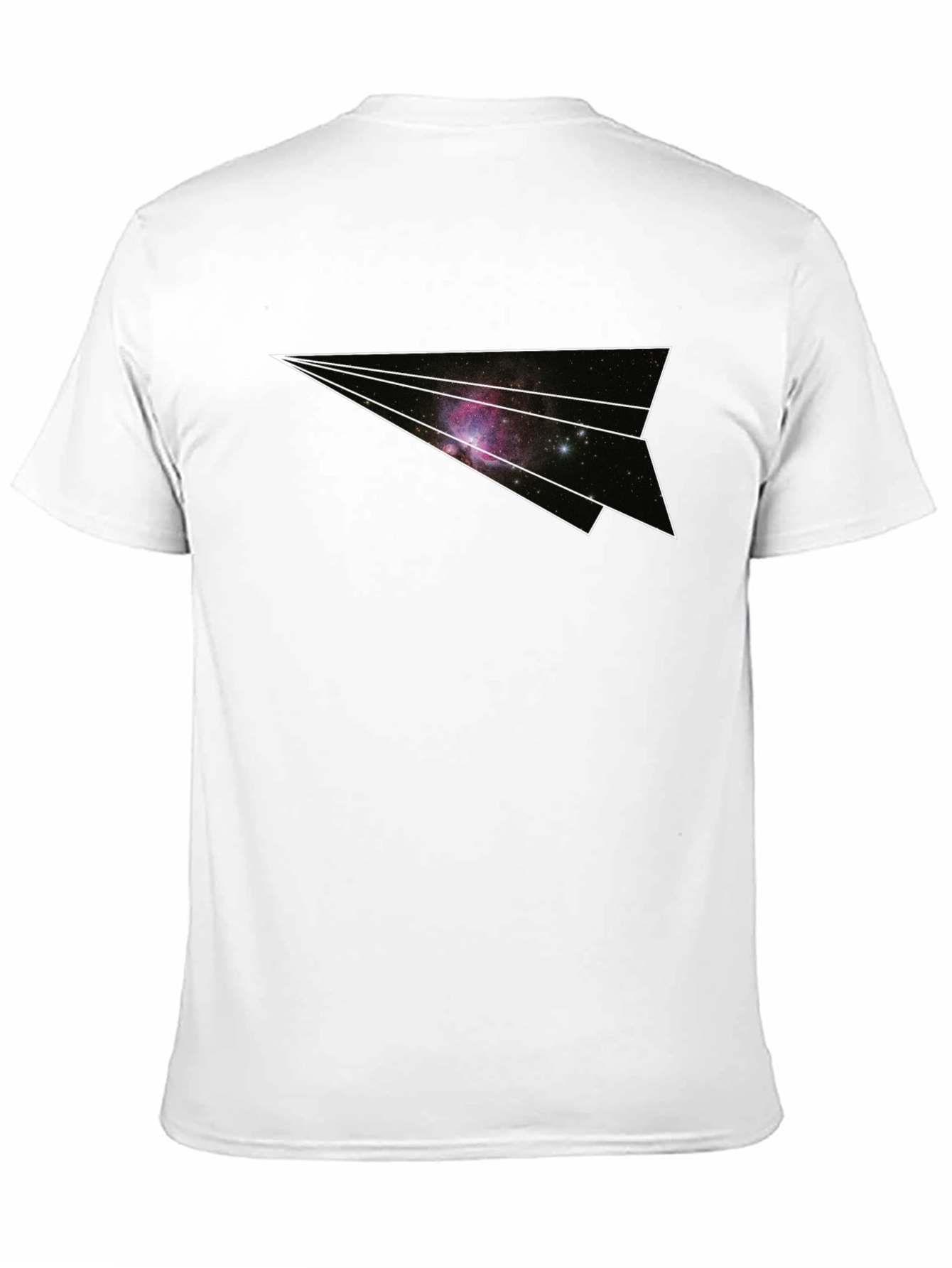 Galaxy Paper Airplane Graphic Tee - Black