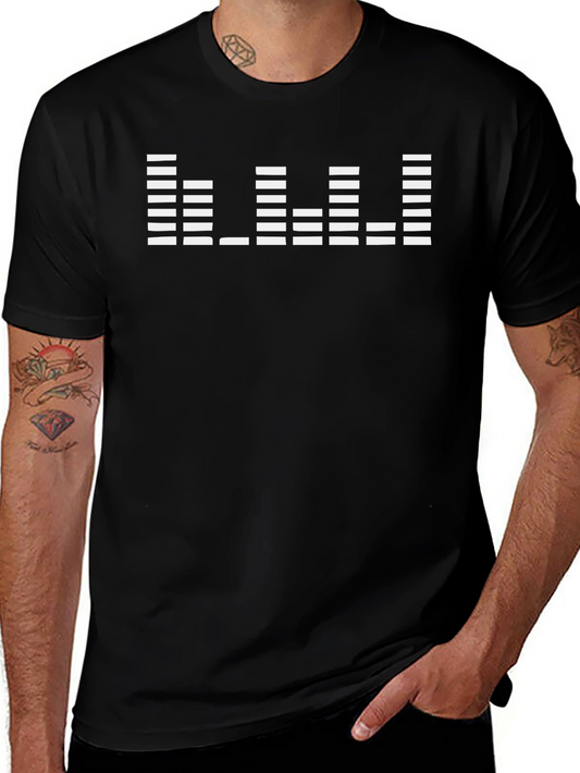 Black T-Shirt with Equalizer Graphic