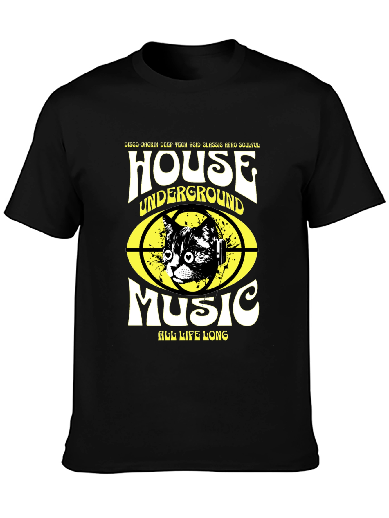 House Music Cat T-Shirt - Underground Rave Style