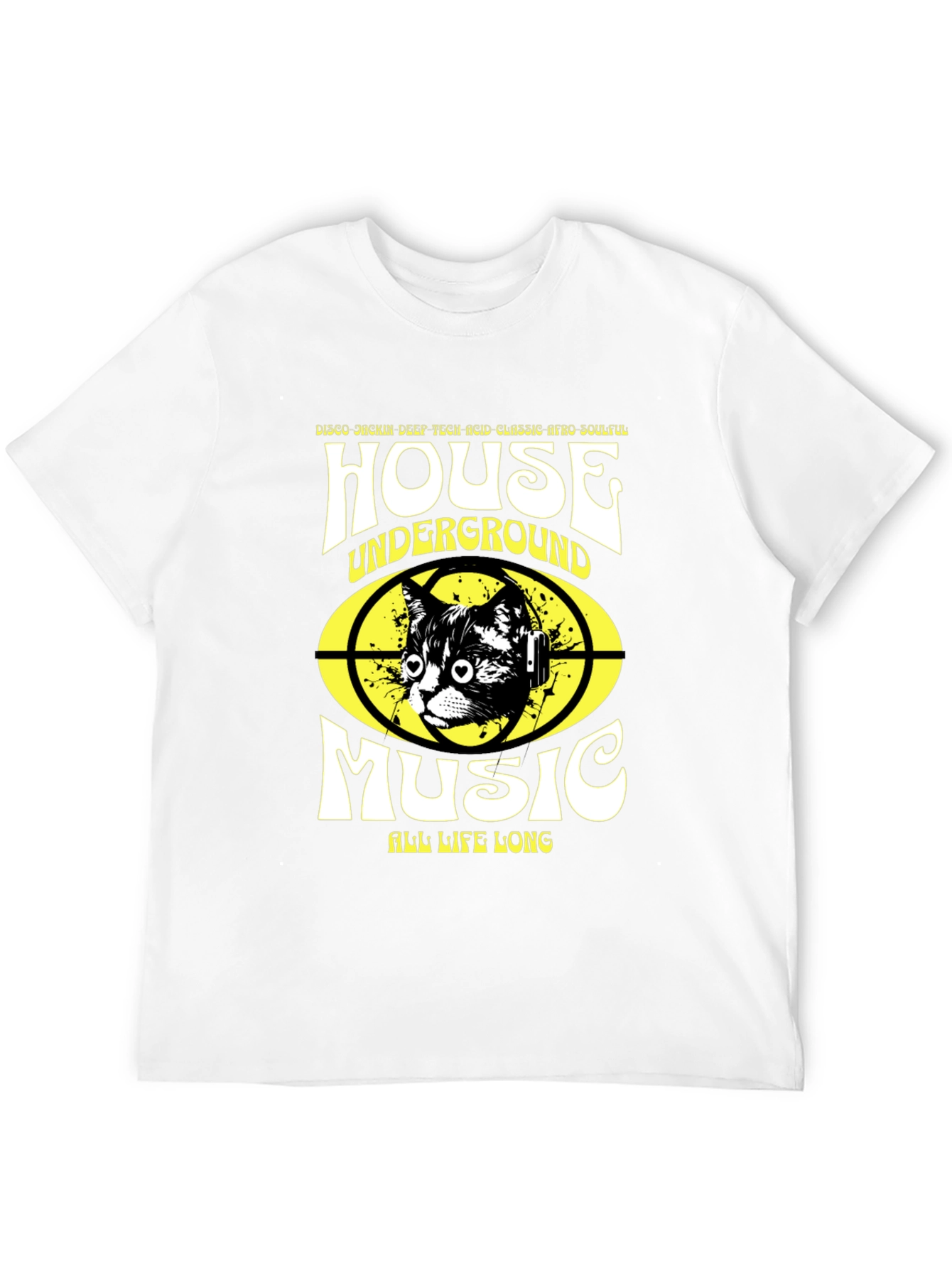House Music Cat T-Shirt - Underground Rave Style