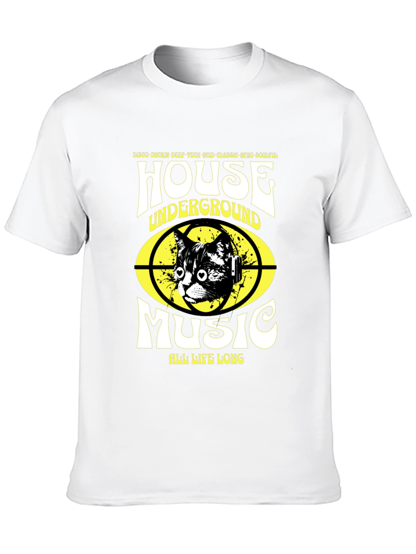 House Music Cat T-Shirt - Underground Rave Style