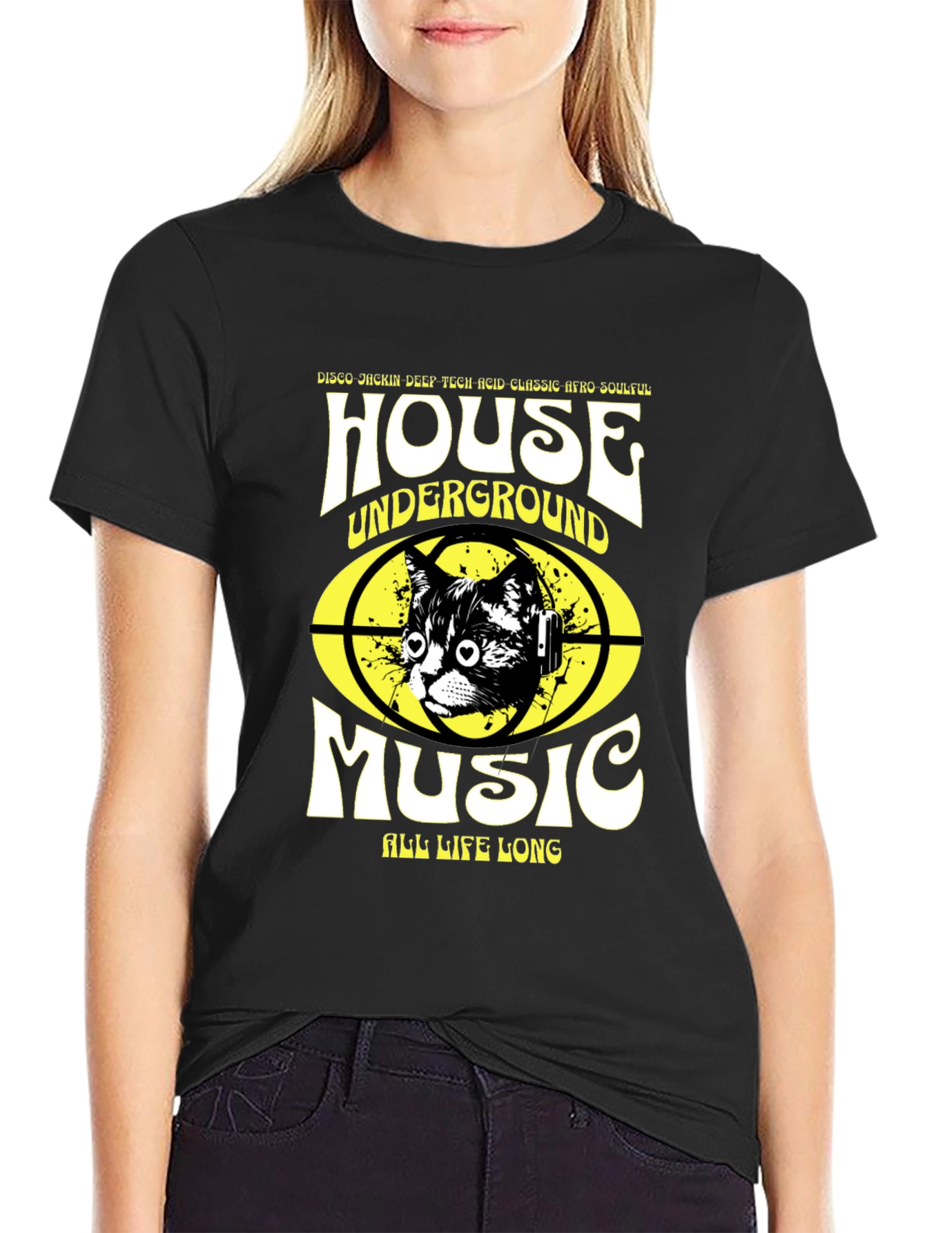 House Music Cat T-Shirt - Underground Rave Style