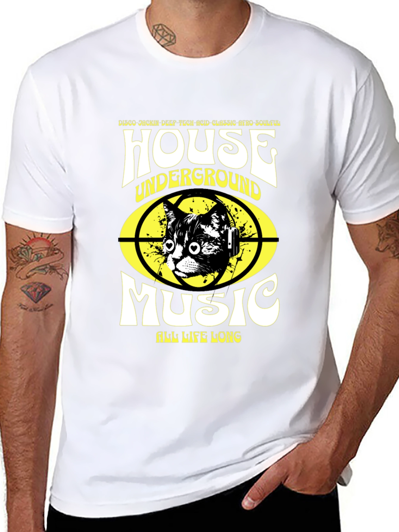 House Music Cat T-Shirt - Underground Rave Style