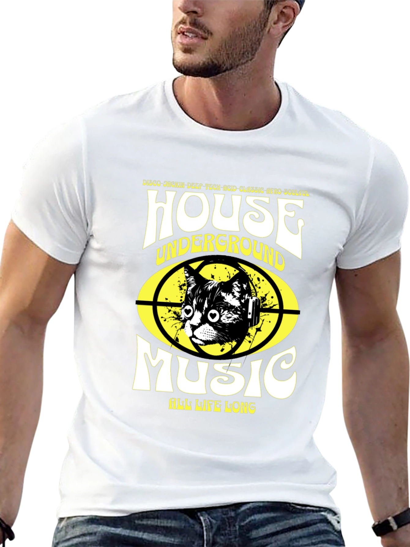 House Music Cat T-Shirt - Underground Rave Style