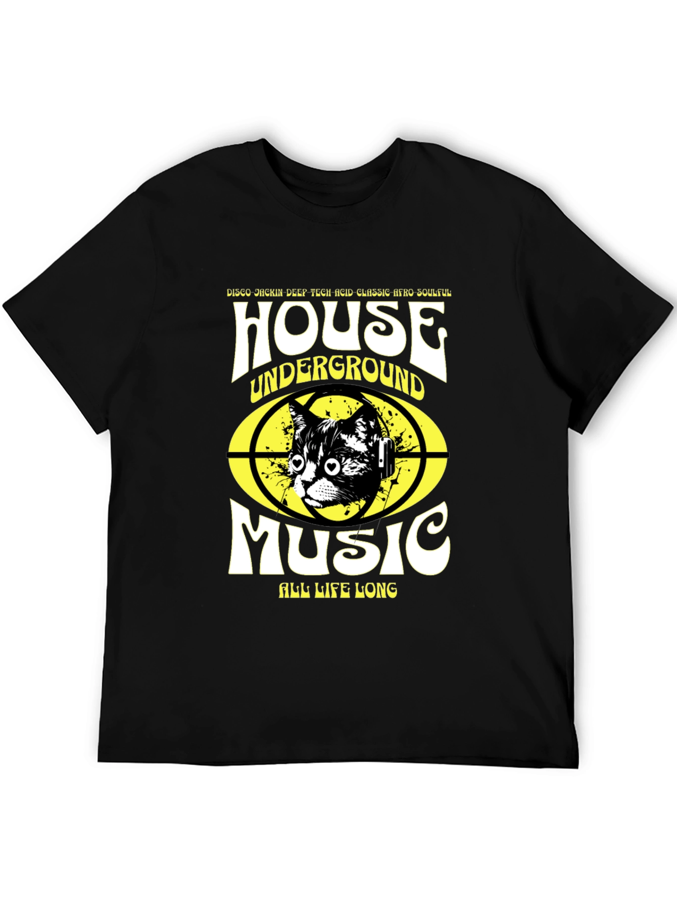 House Music Cat T-Shirt - Underground Rave Style