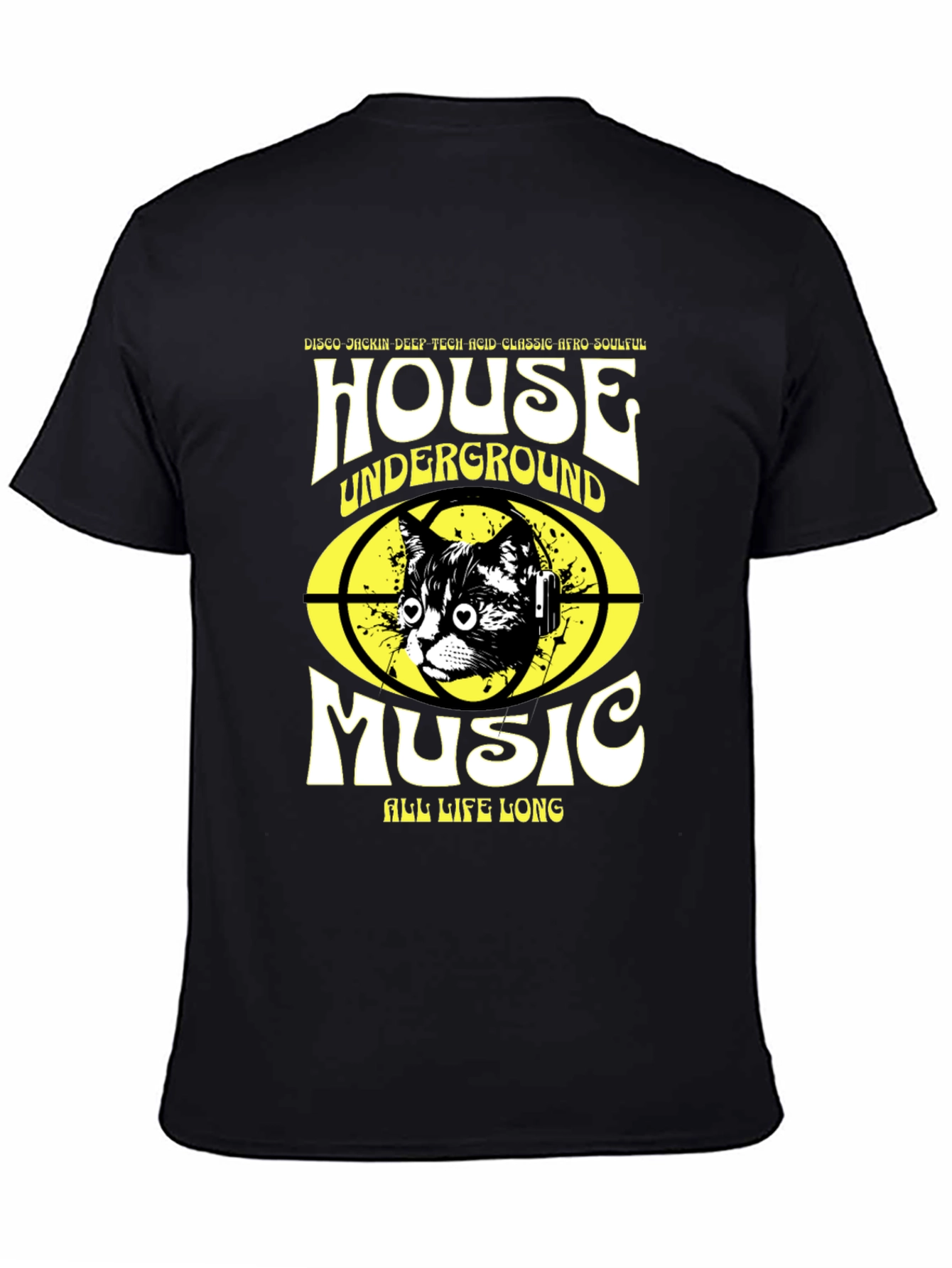 House Music Cat T-Shirt - Underground Rave Style
