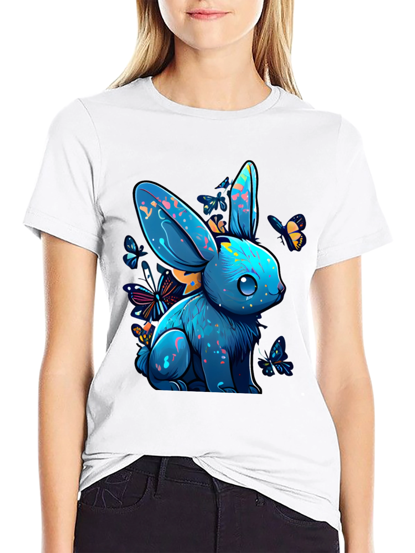 Vibrant Bunny Graphic Tee