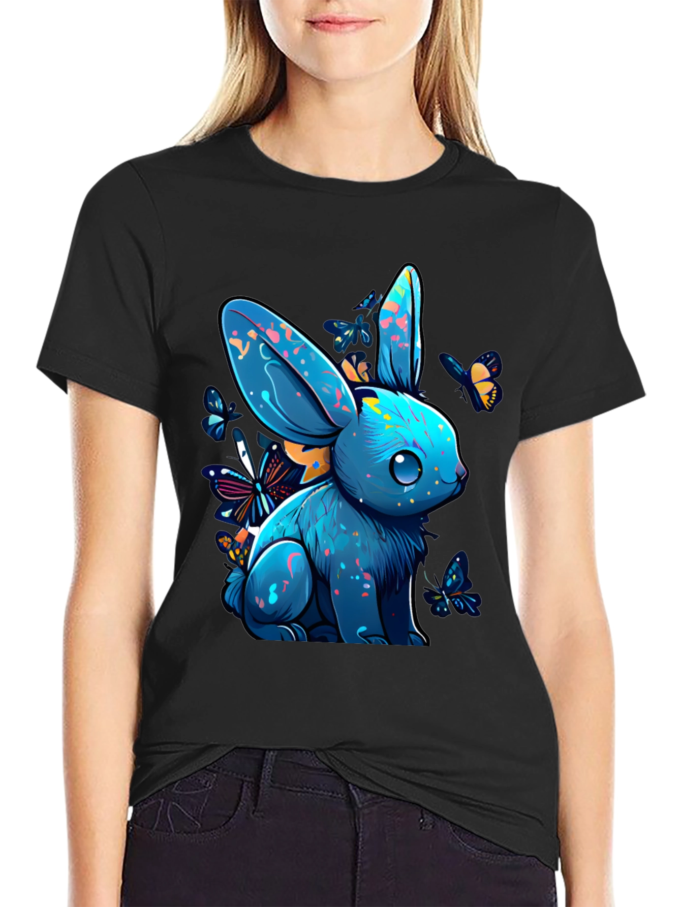 Vibrant Bunny Graphic Tee