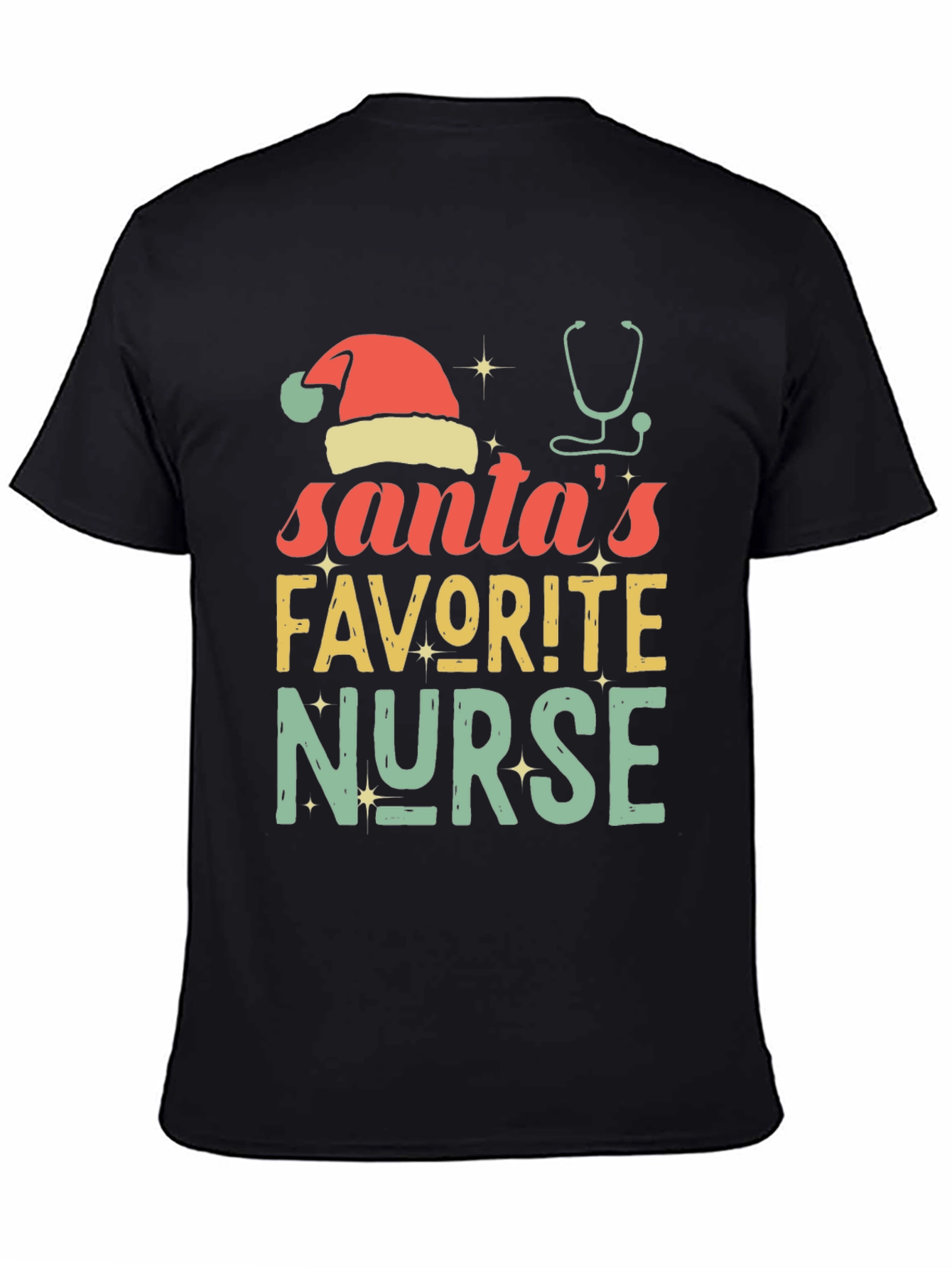 Santas Favorite Nurse Christmas T-Shirt