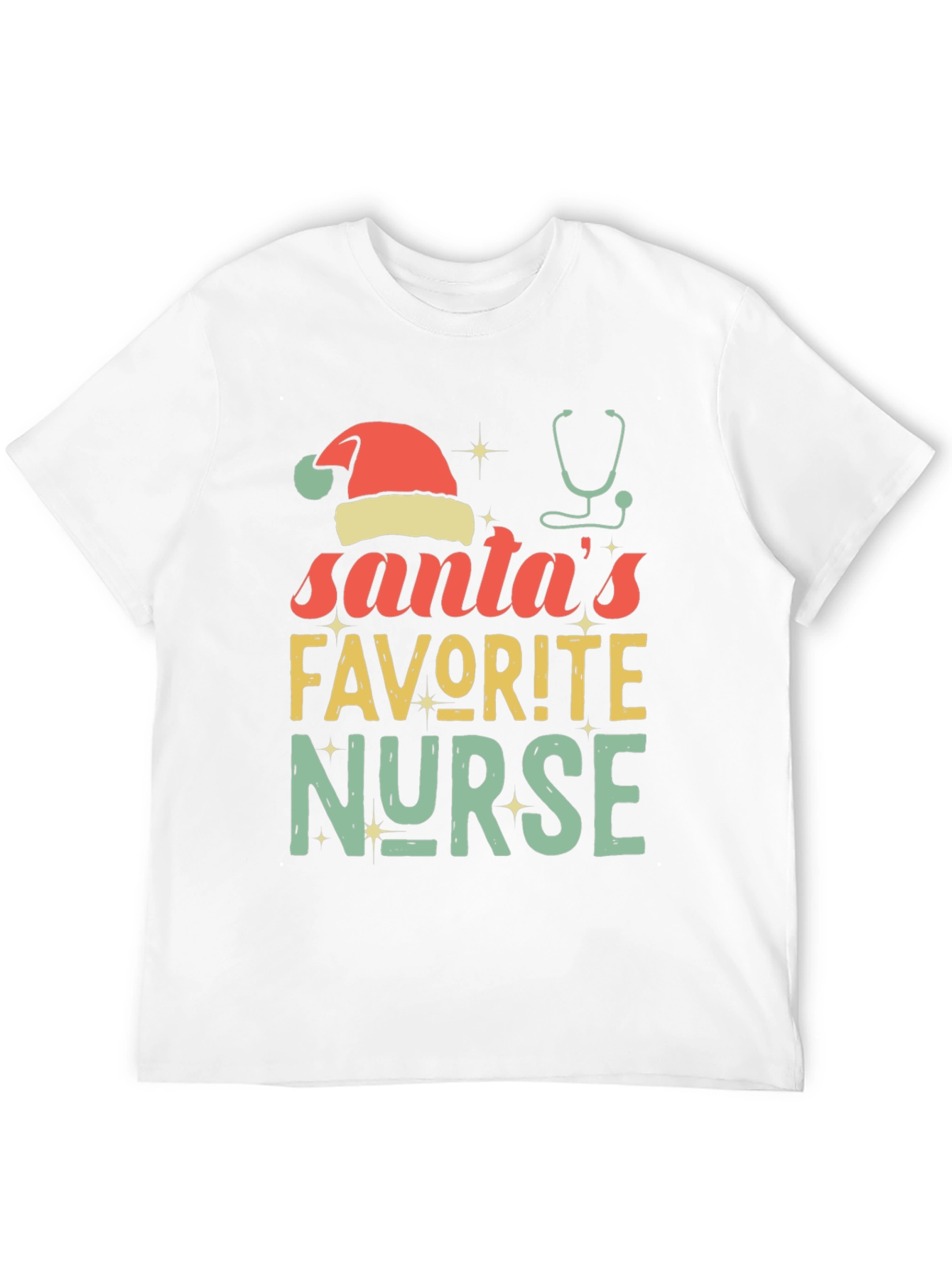 Santas Favorite Nurse Christmas T-Shirt