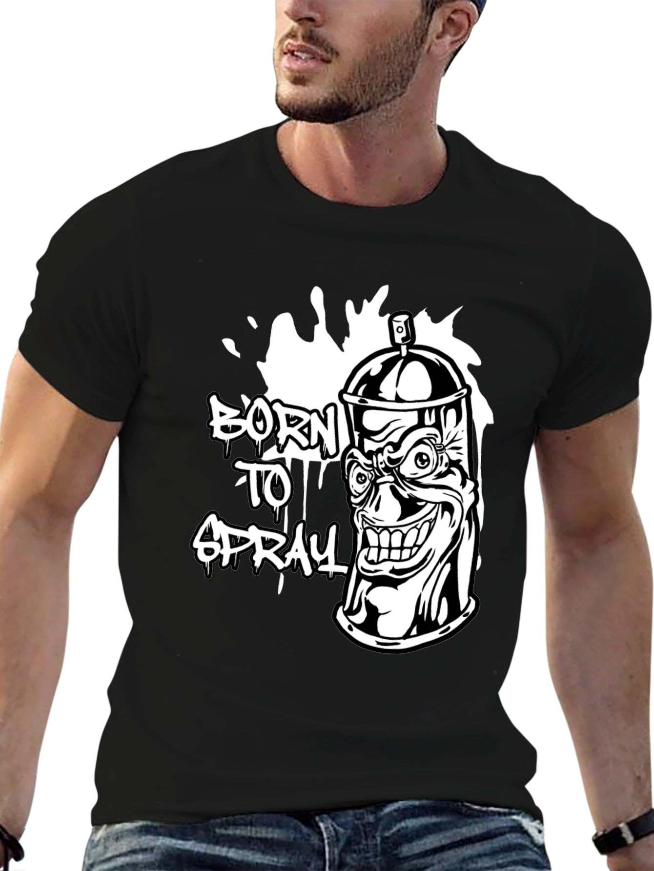 Born to Spray Graphic Tee - Black T-Shirt