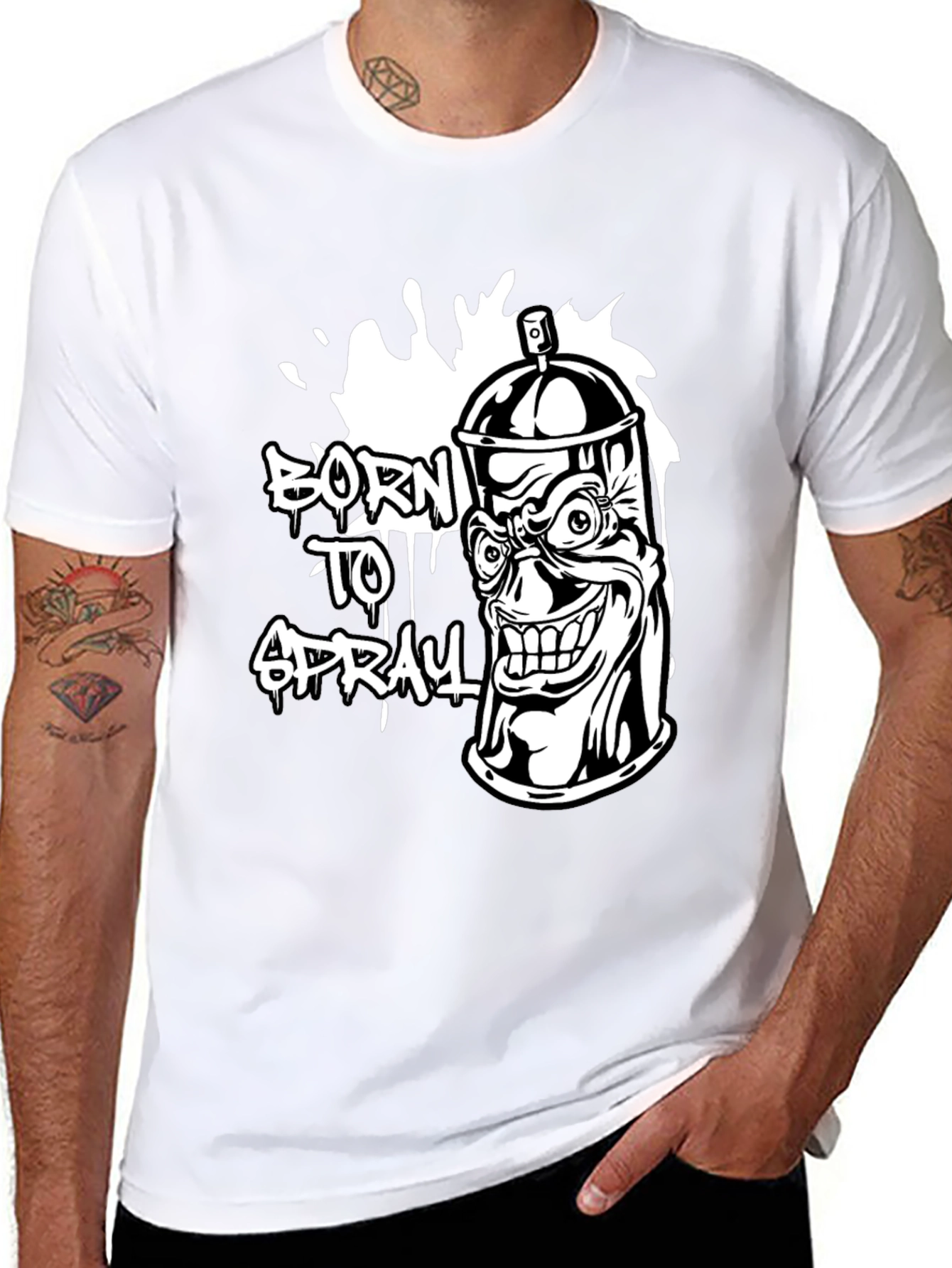 Born to Spray Graphic Tee - Black T-Shirt