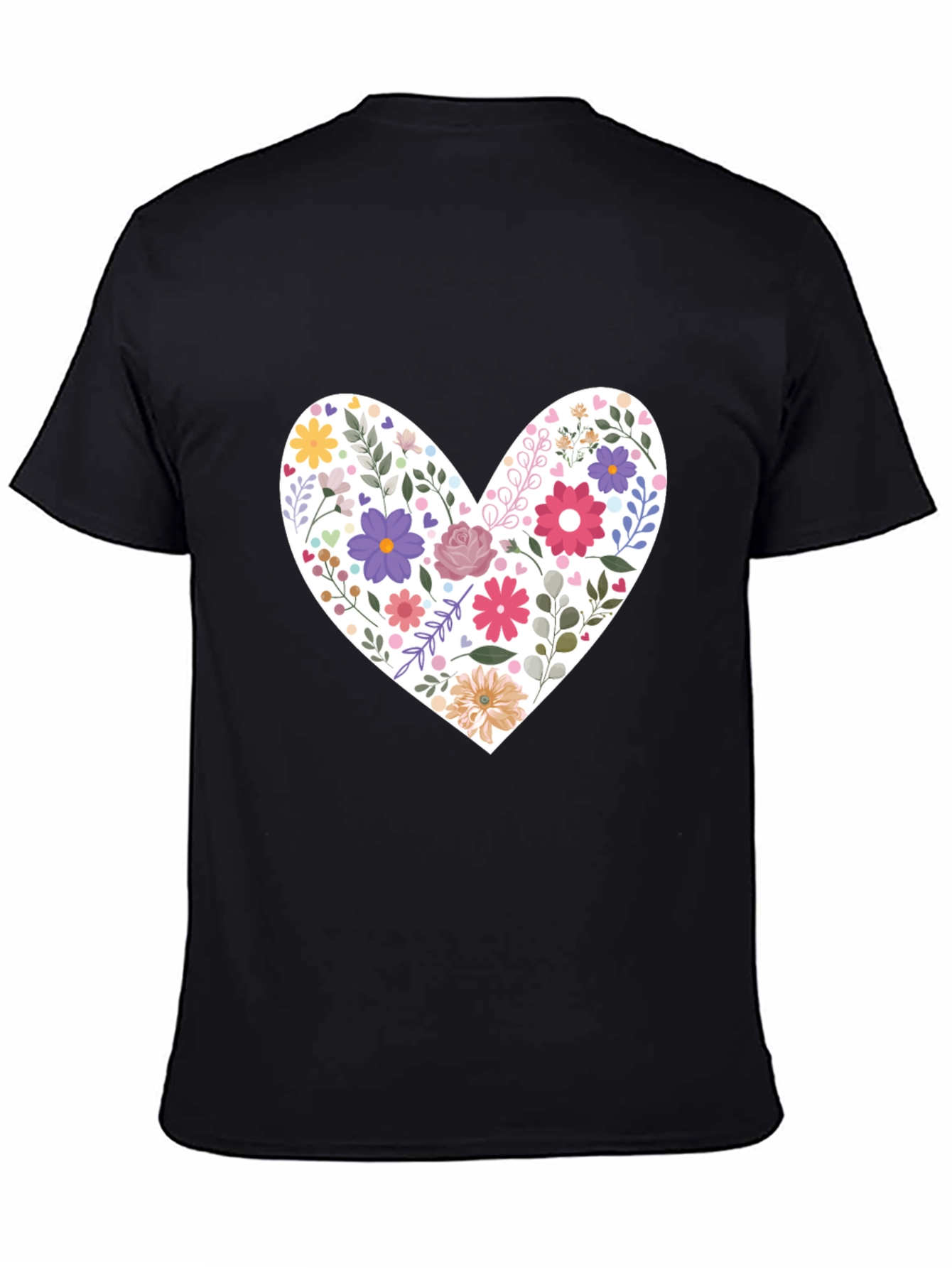 Floral Heart Graphic Tee - Stylish Casual Wear