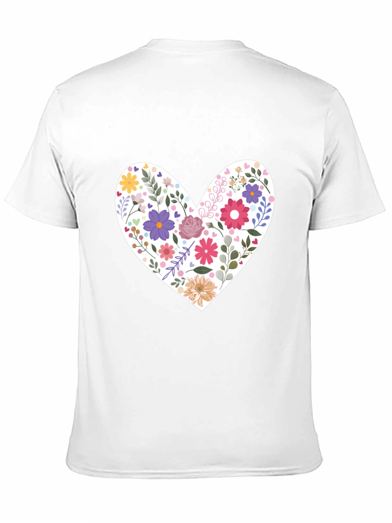 Floral Heart Graphic Tee - Stylish Casual Wear