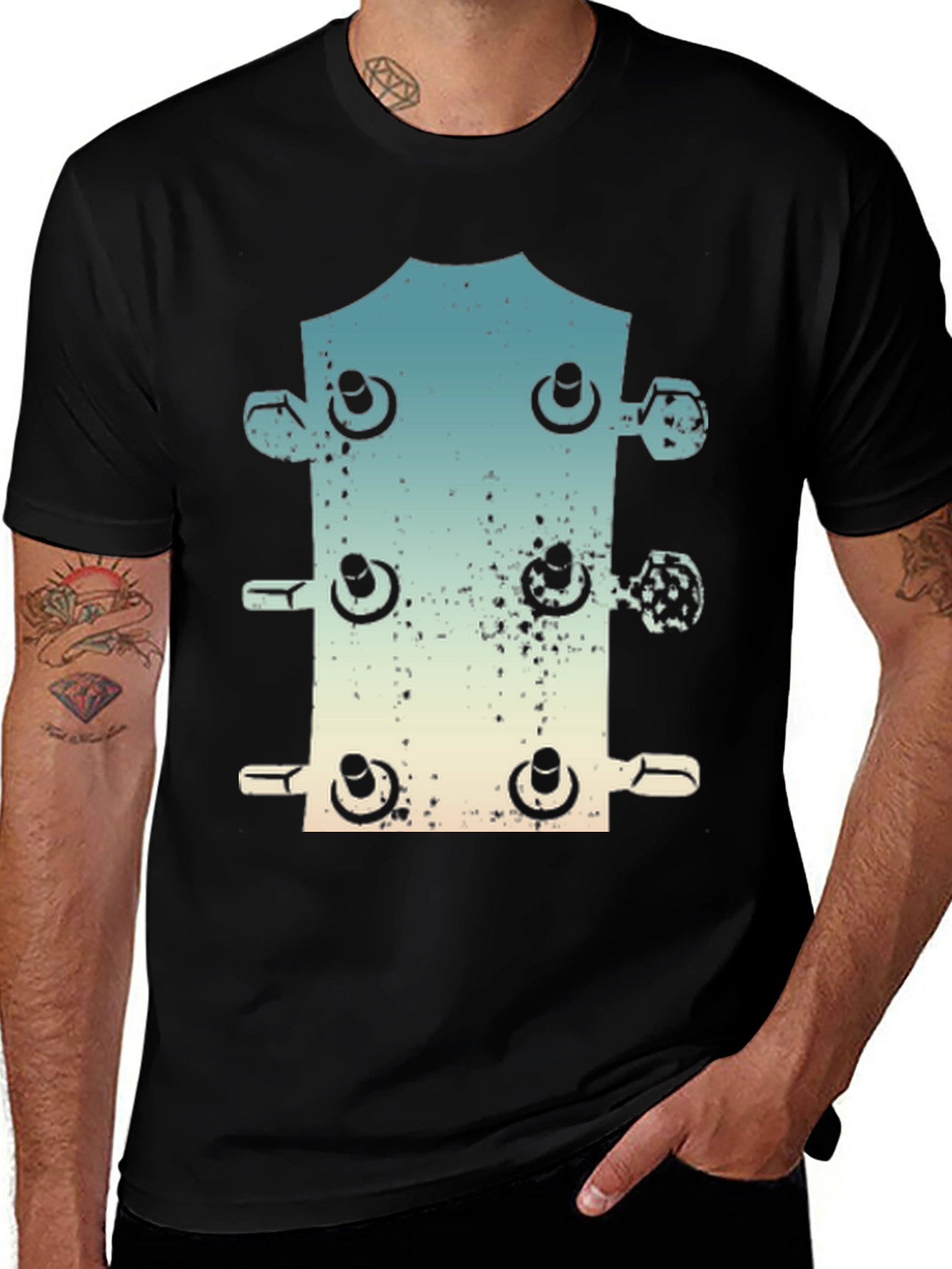 Guitar Headstock Graphic T-Shirt