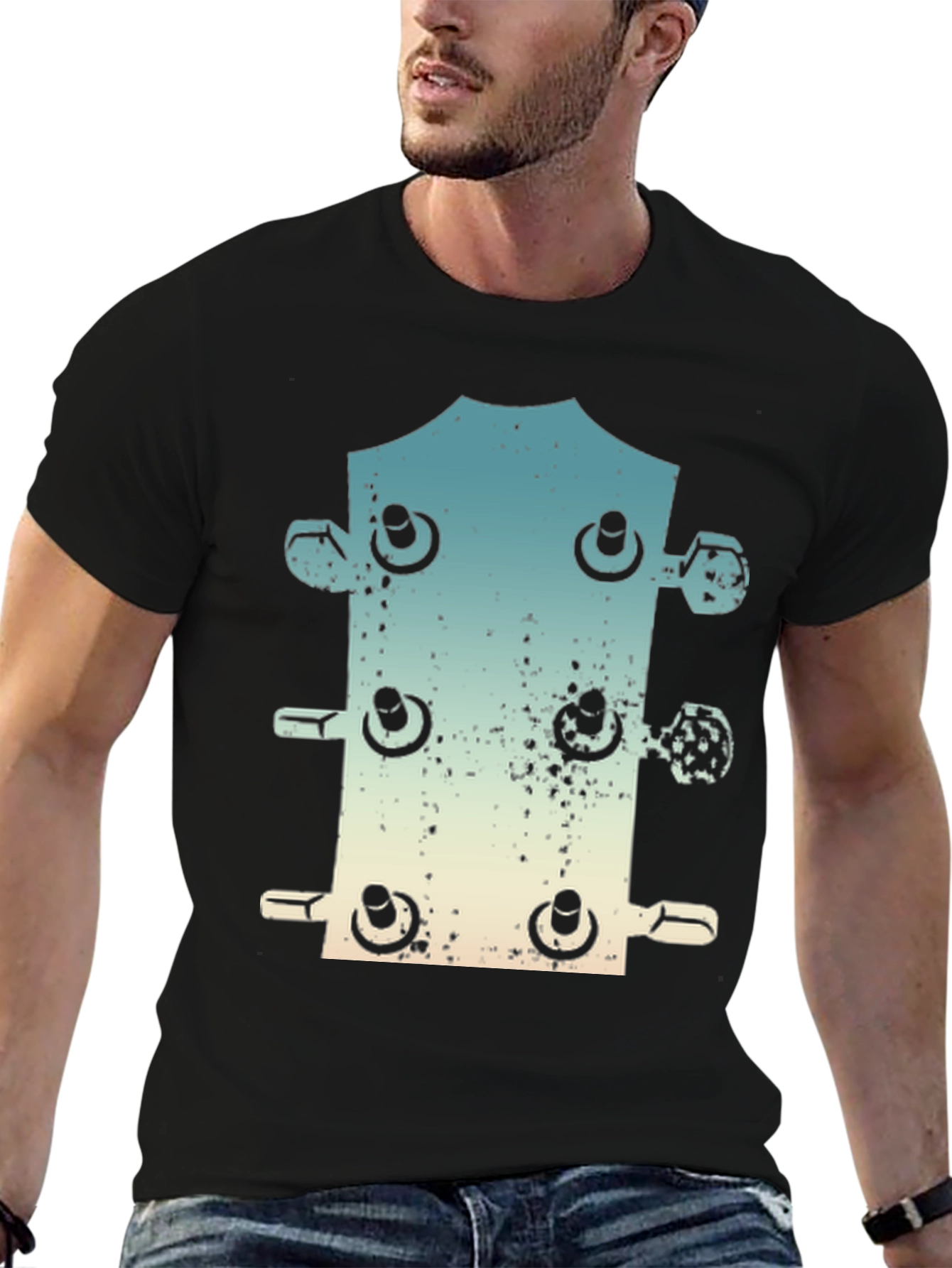 Guitar Headstock Graphic T-Shirt