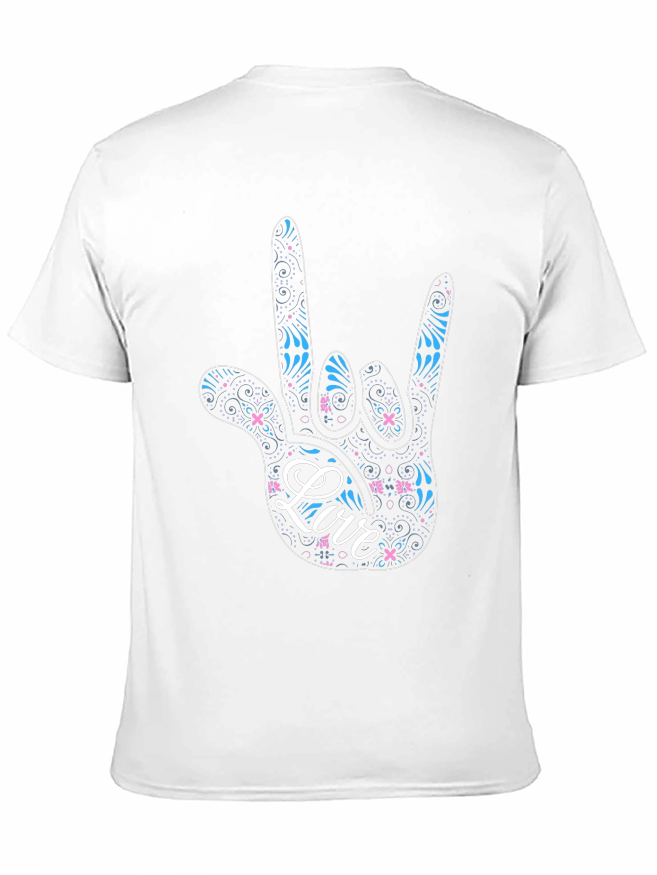 Love Sign Language Graphic Tee - Black