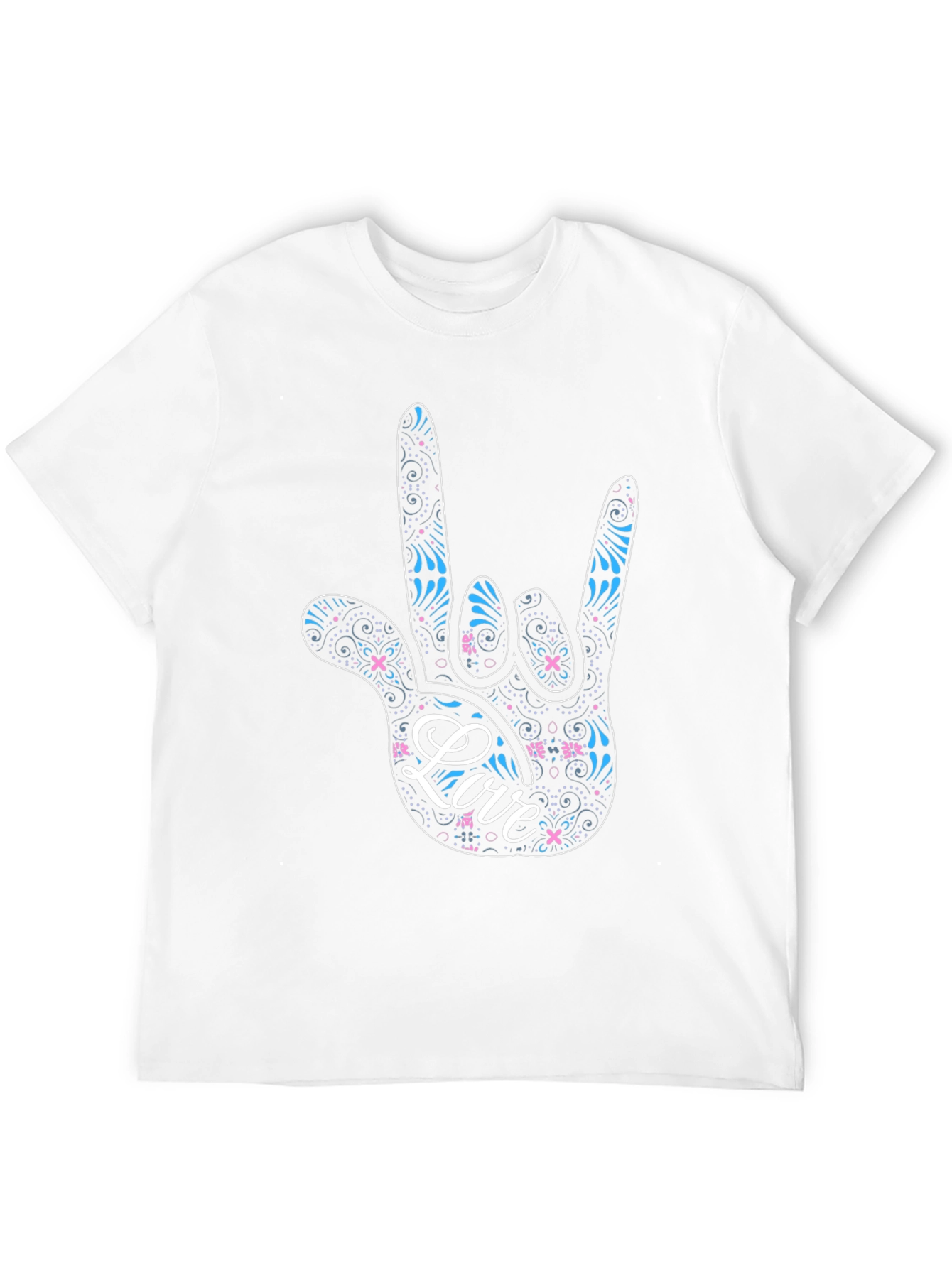 Love Sign Language Graphic Tee - Black