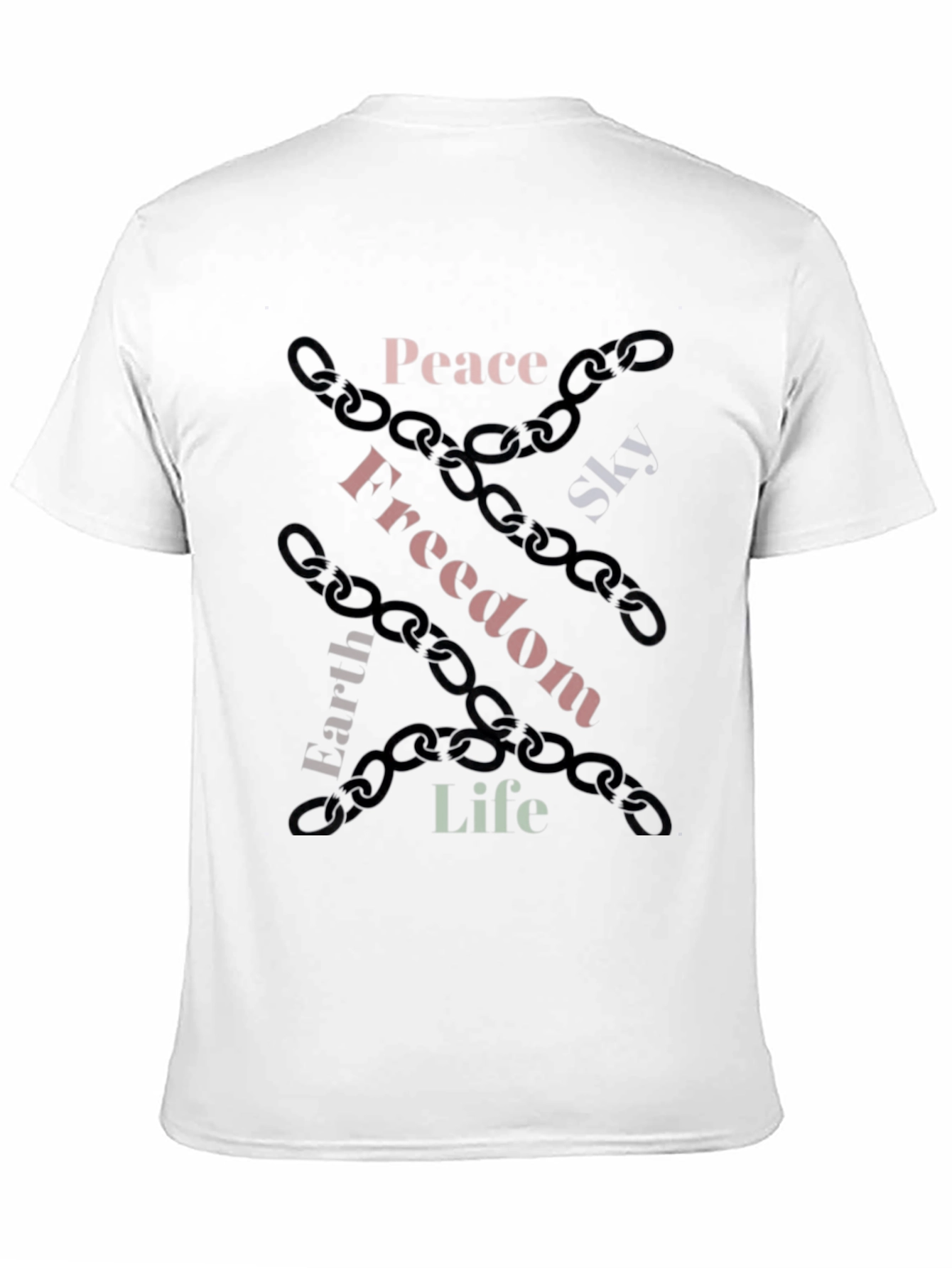 Peace Freedom Life Graphic Print T-Shirt