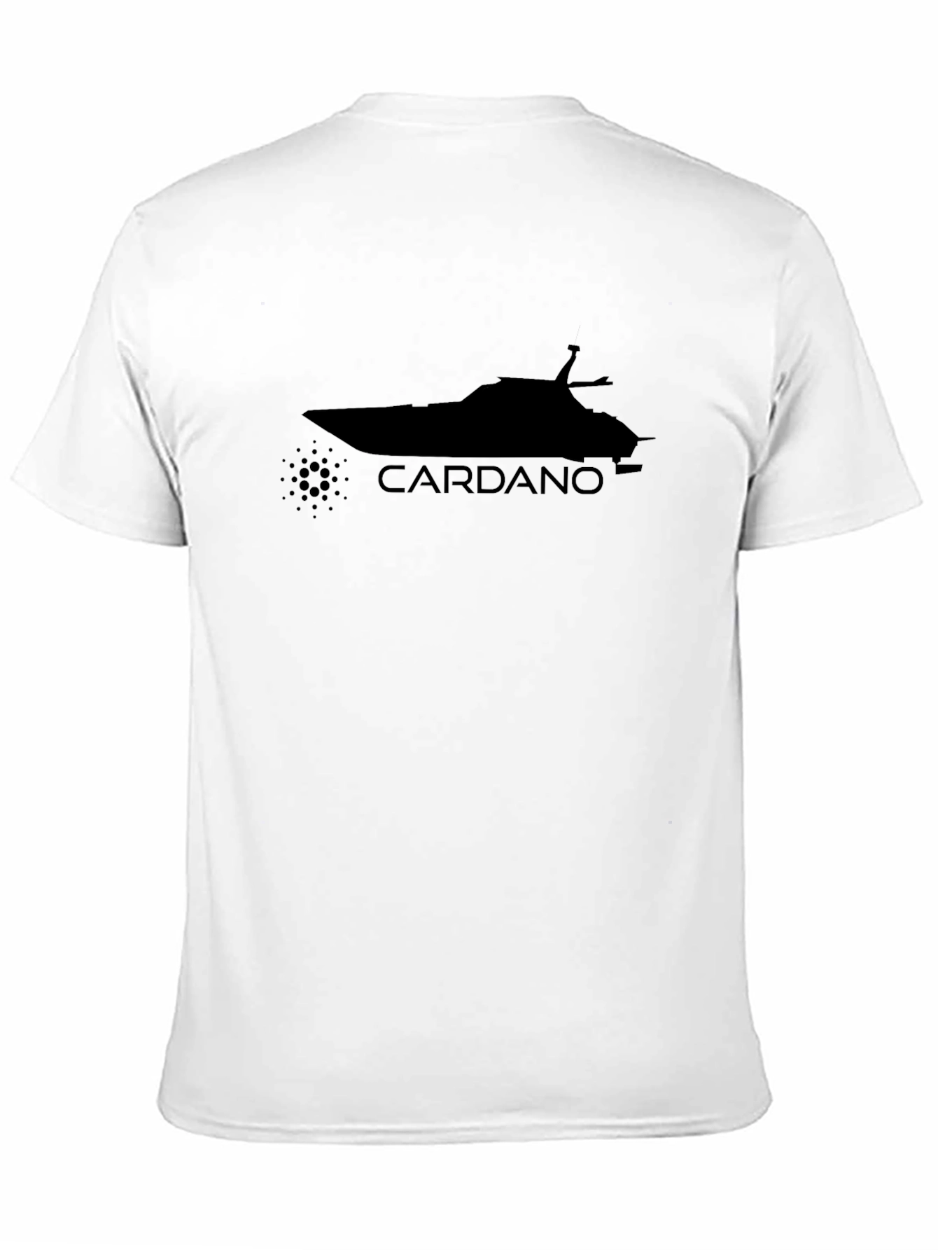 Cardano Boat Black T-Shirt - Crypto Fan Apparel