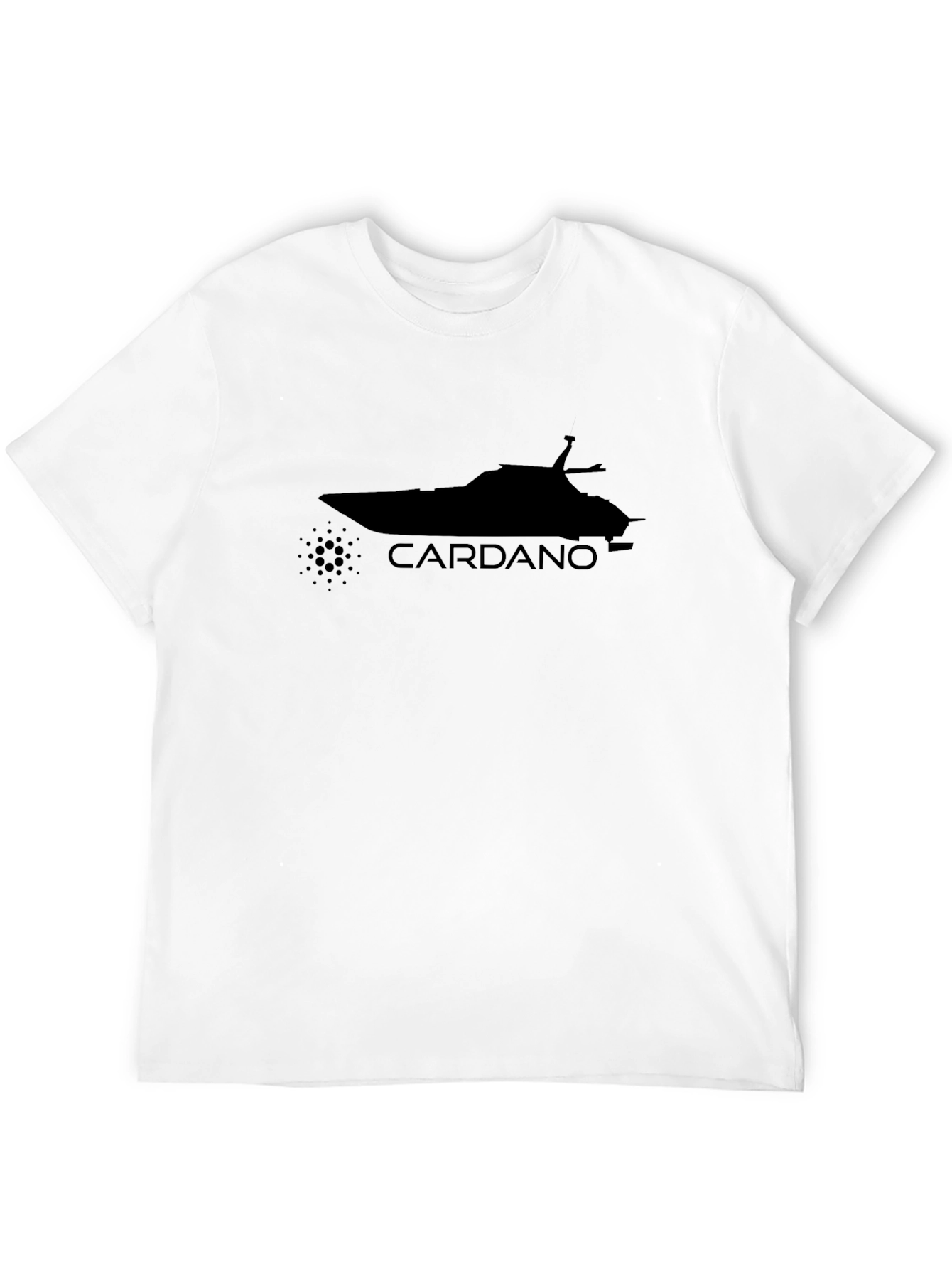 Cardano Boat Black T-Shirt - Crypto Fan Apparel