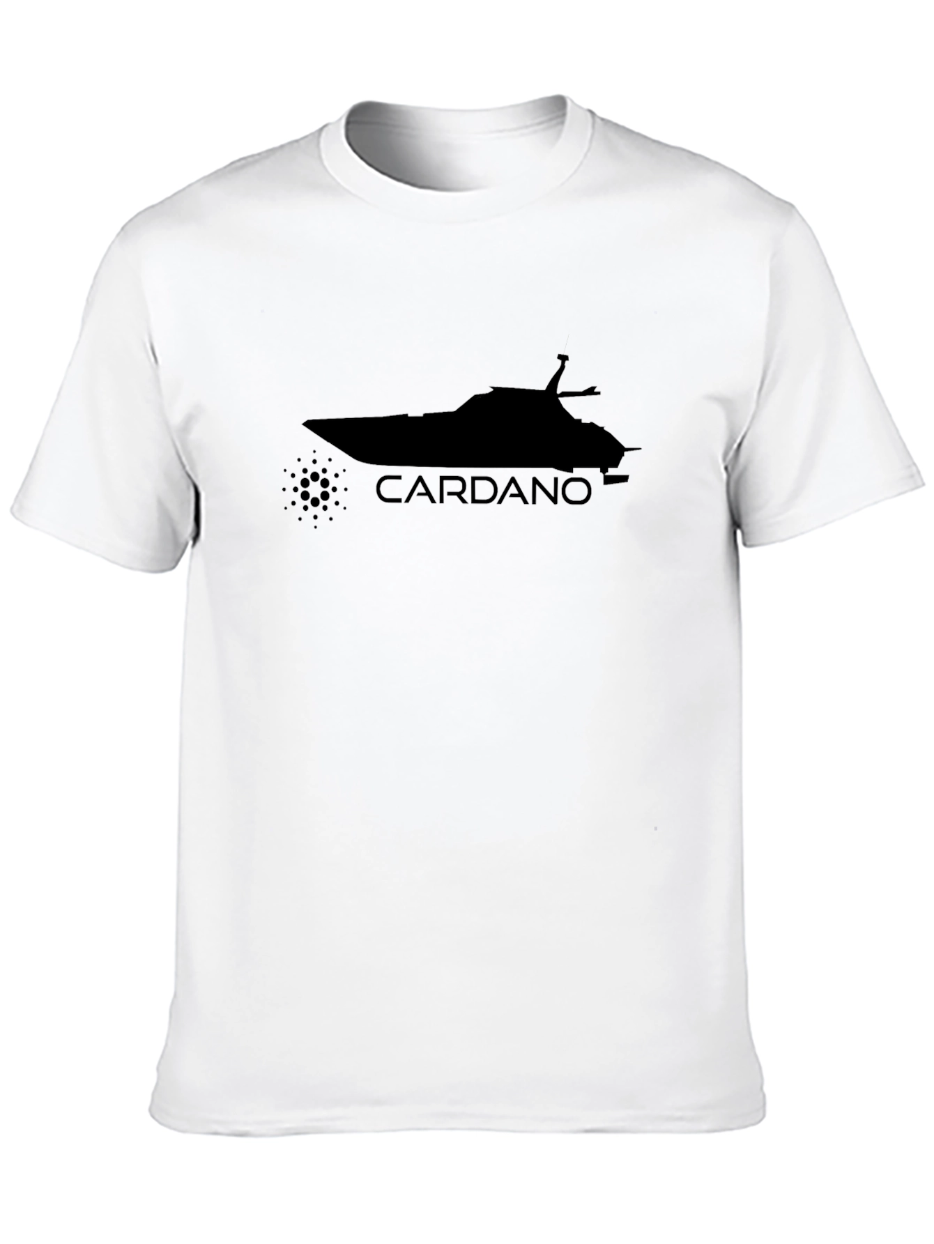 Cardano Boat Black T-Shirt - Crypto Fan Apparel