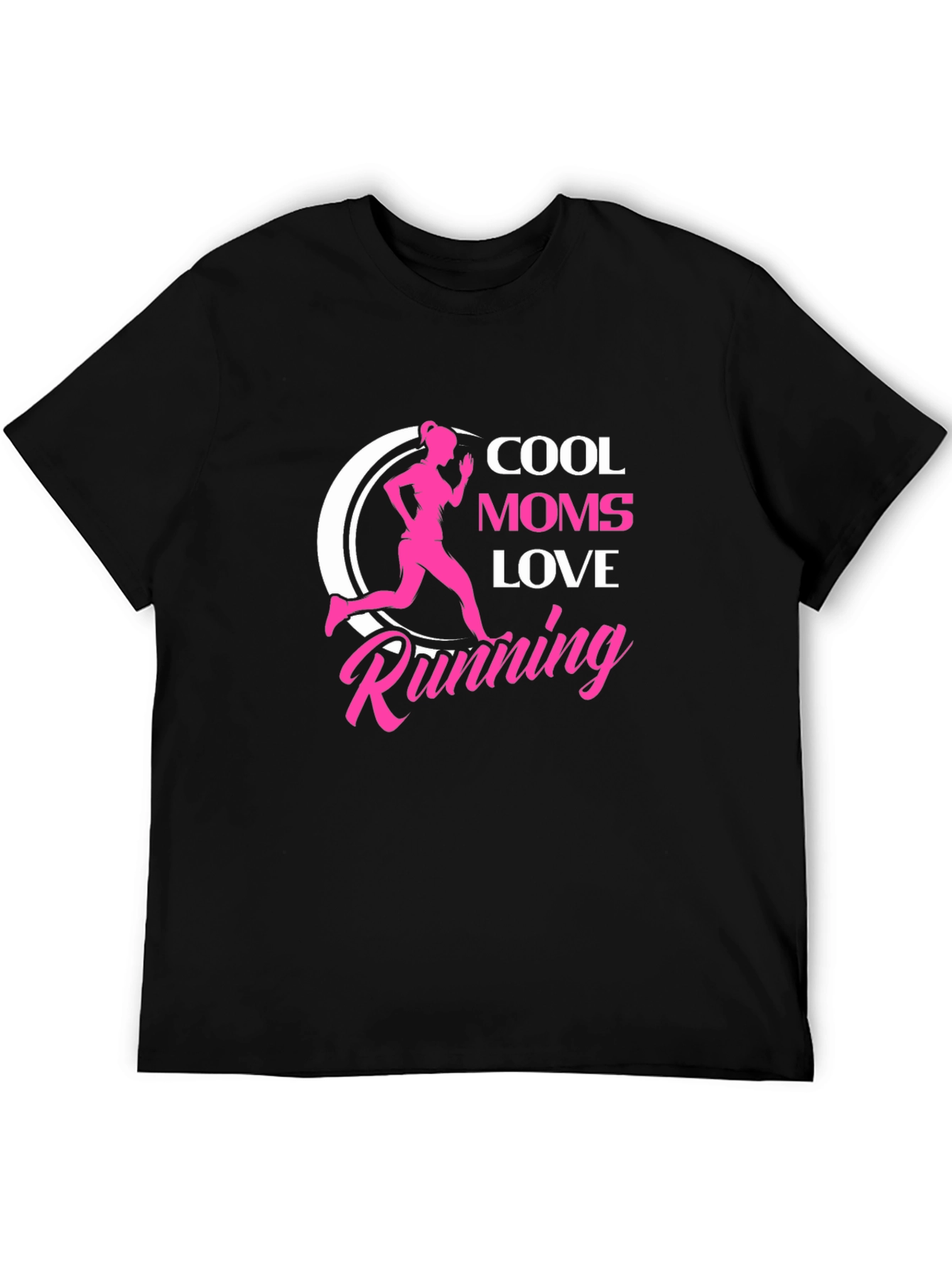 Cool Moms Love Running Black T-Shirt