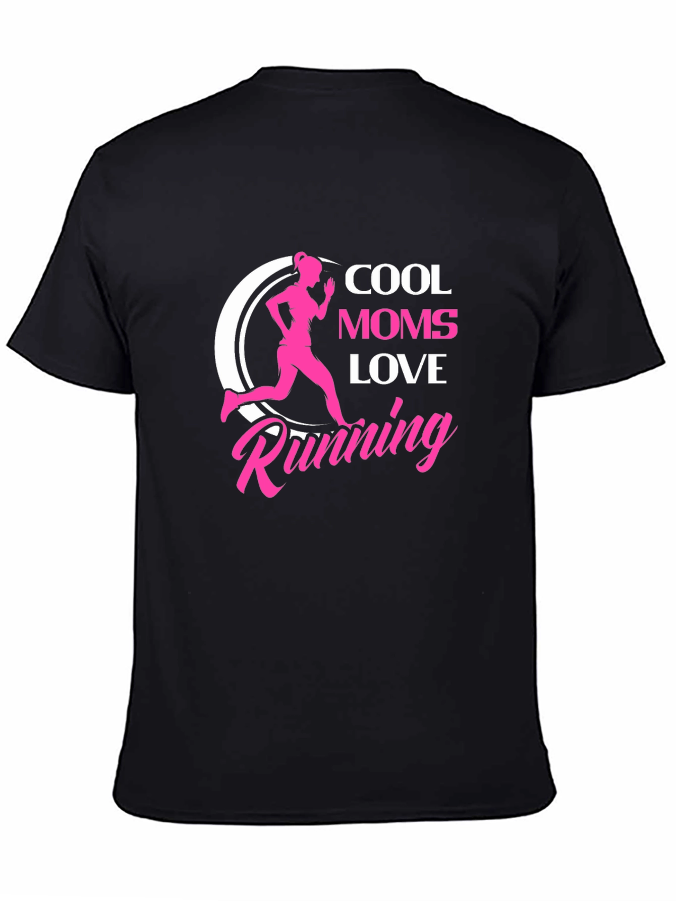 Cool Moms Love Running Black T-Shirt