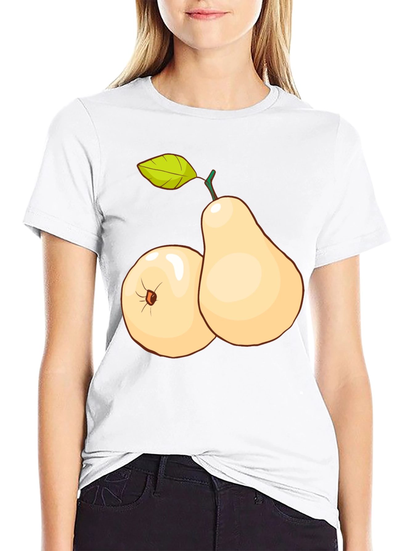 Pear Graphic T-Shirt - Stylish Fruit Design Tee