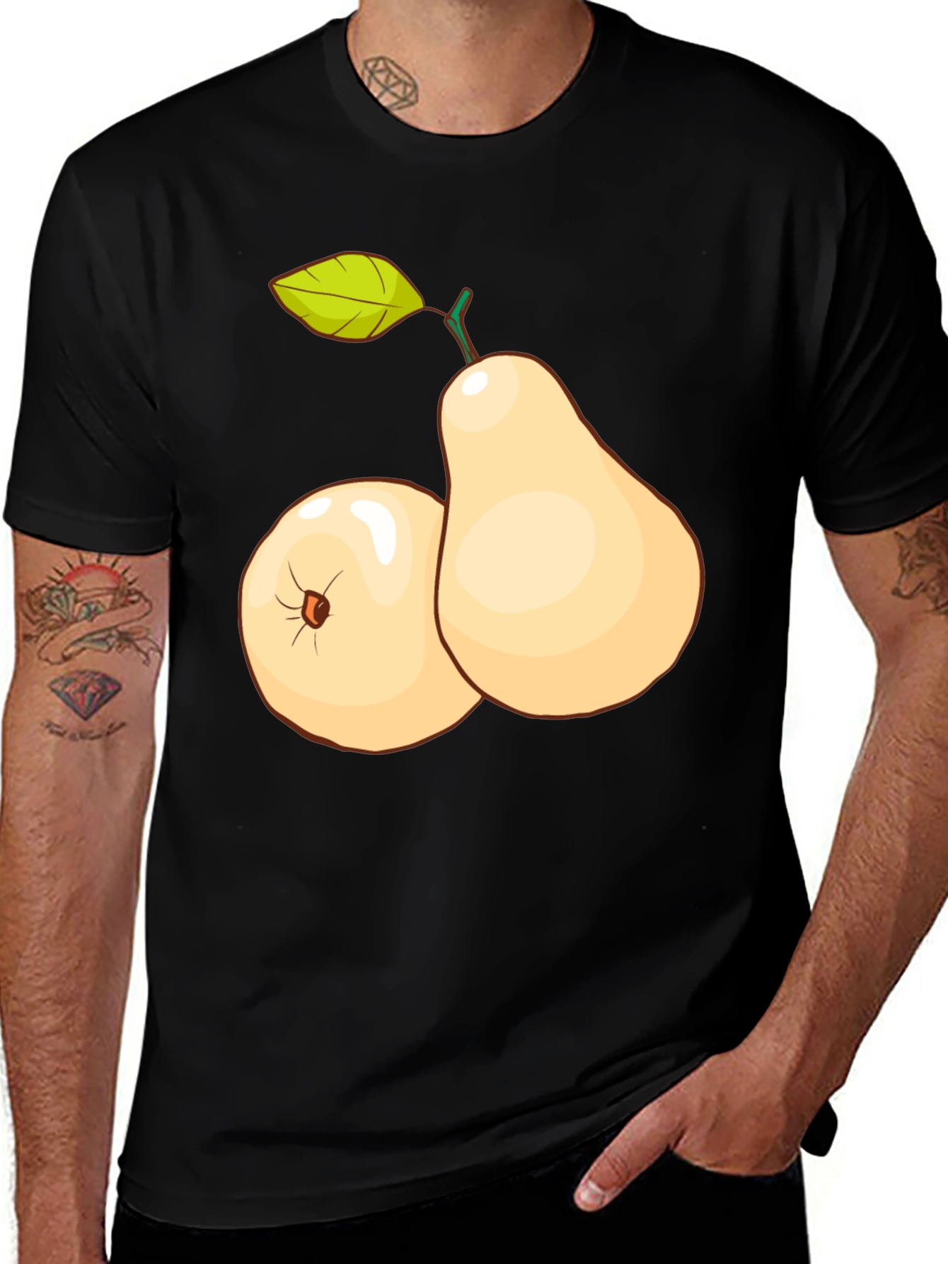 Pear Graphic T-Shirt - Stylish Fruit Design Tee