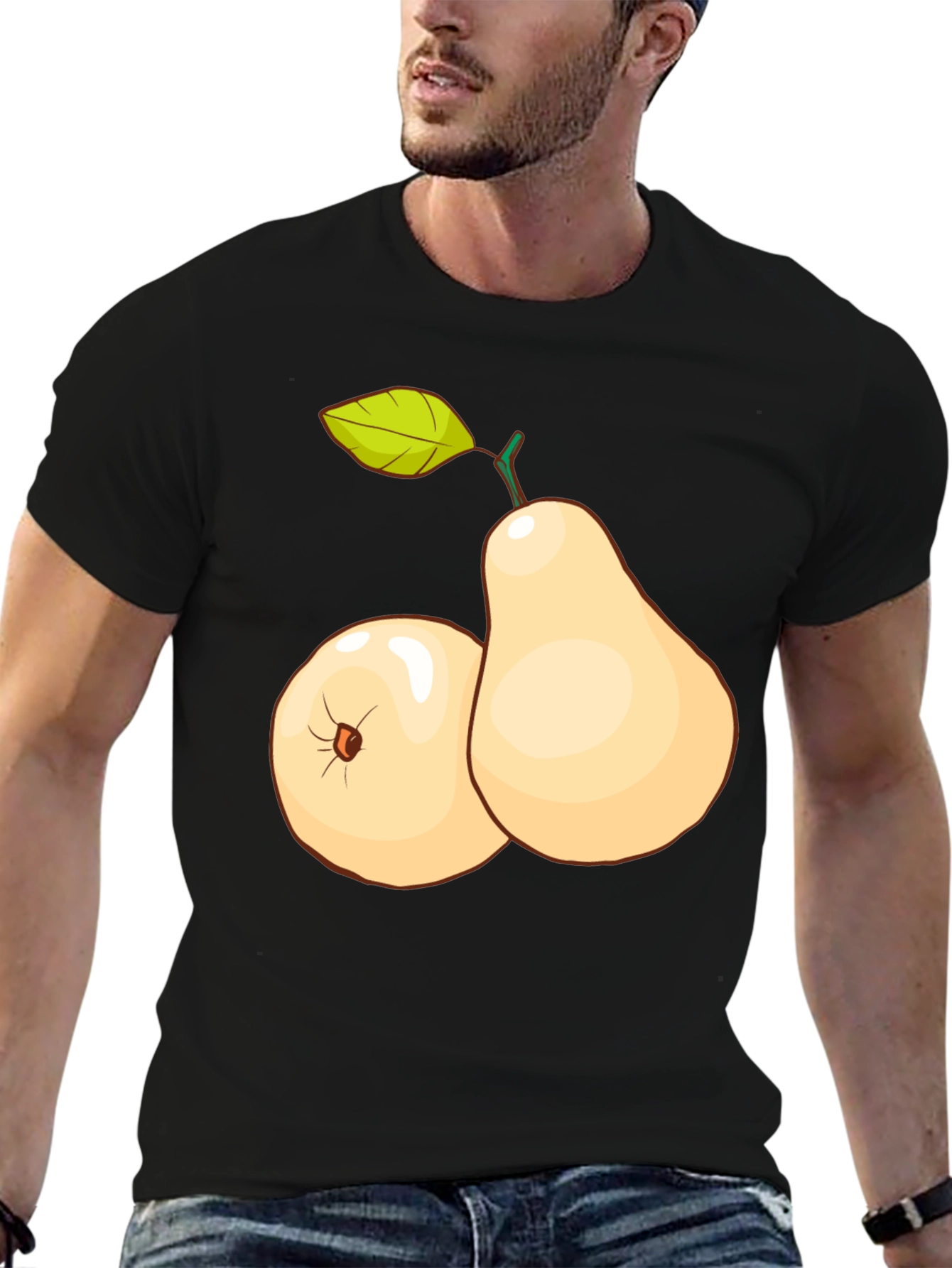 Pear Graphic T-Shirt - Stylish Fruit Design Tee