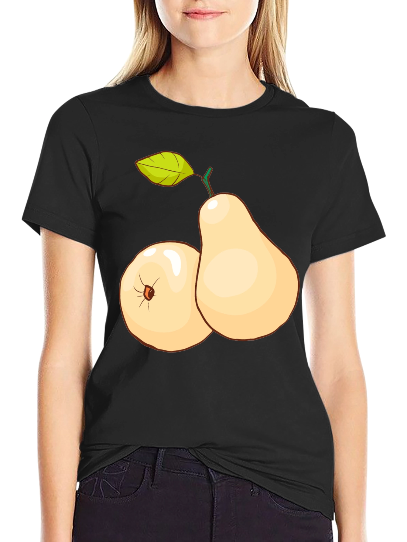 Pear Graphic T-Shirt - Stylish Fruit Design Tee