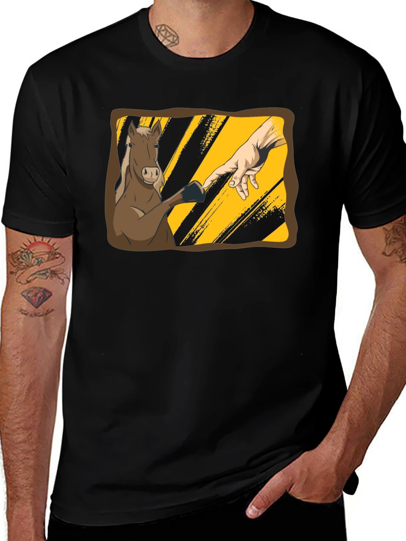 Horse Creation Parody Graphic Tee
