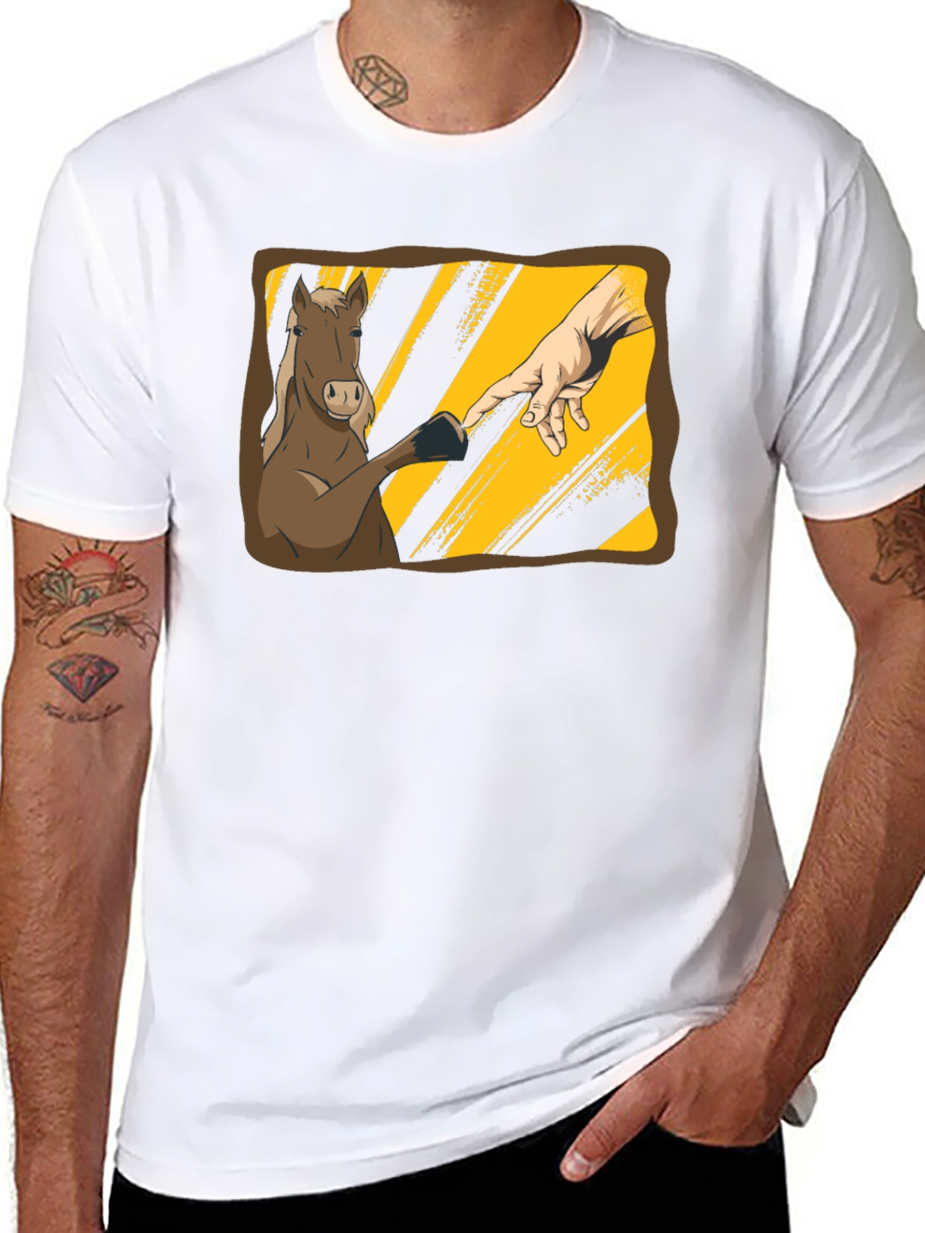 Horse Creation Parody Graphic Tee
